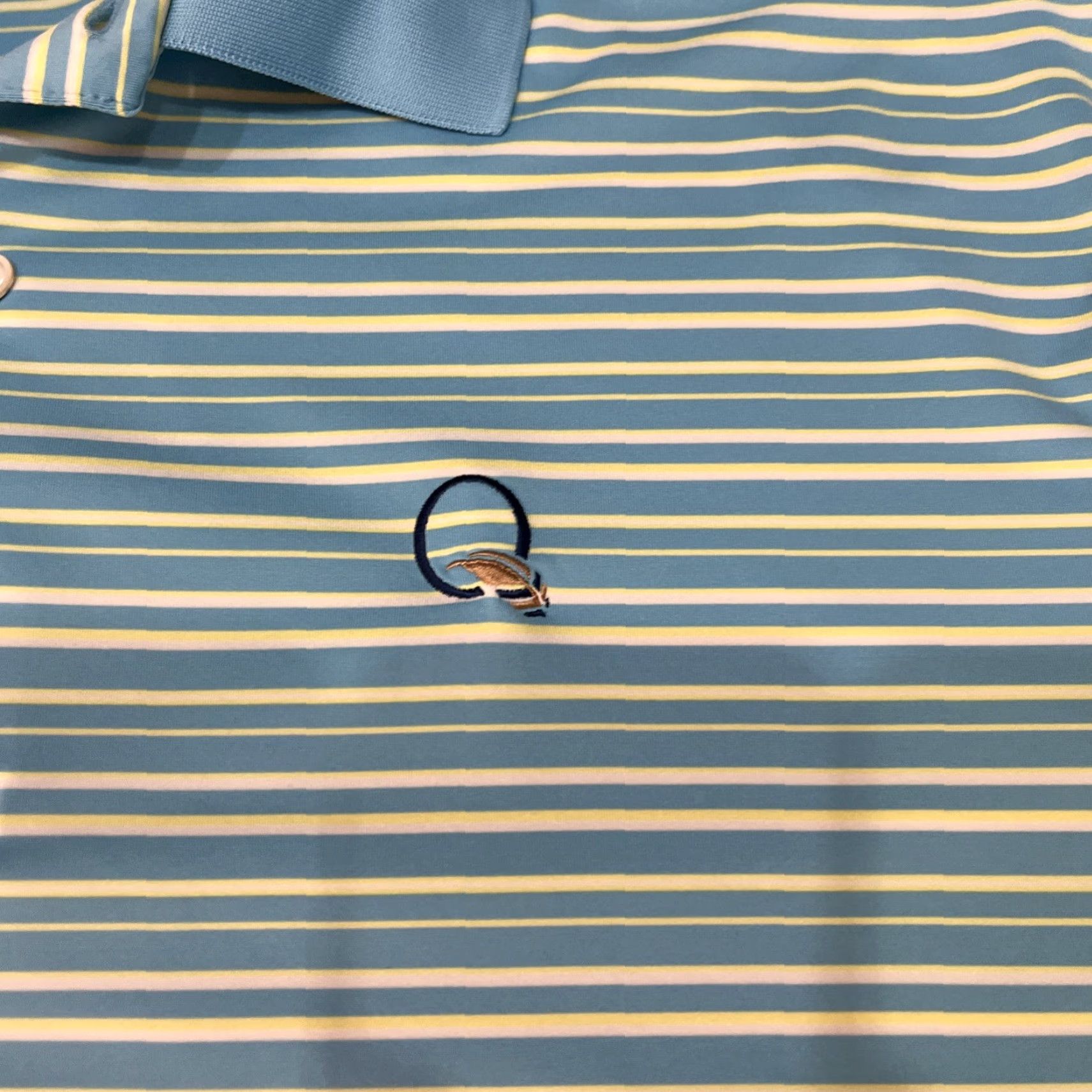 Peter Millar Quail Hollow Peter Millar Summer Comfort Polo Regular Large Light Blue Navy Stripes Men Golf Size US L / EU 52-54 / 3 - 2 Thumbnail