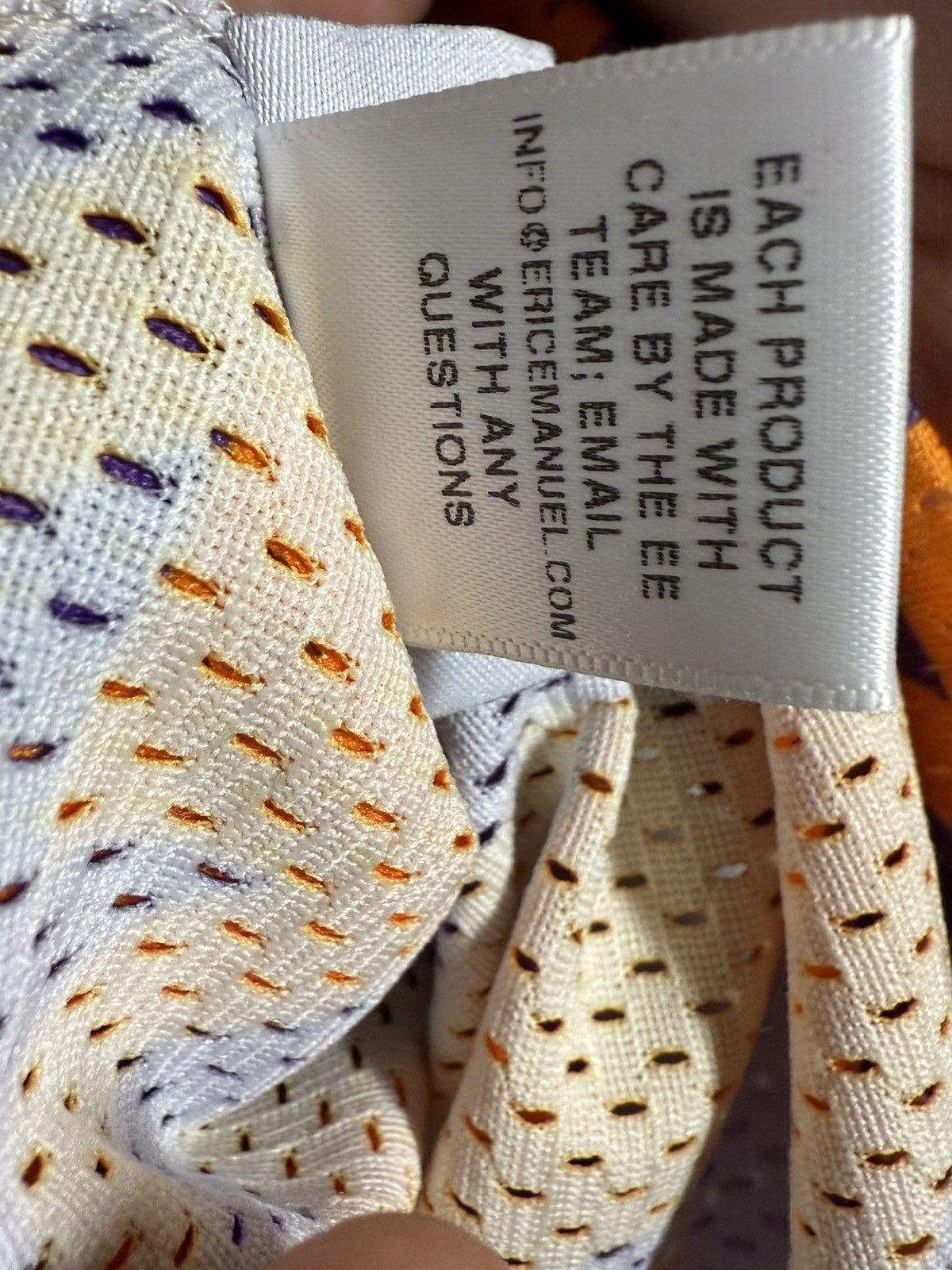 Eric Emanuel Eric Emanuel Basic EE Shorts Orange w/ Purple Size US 35 - 3 Thumbnail