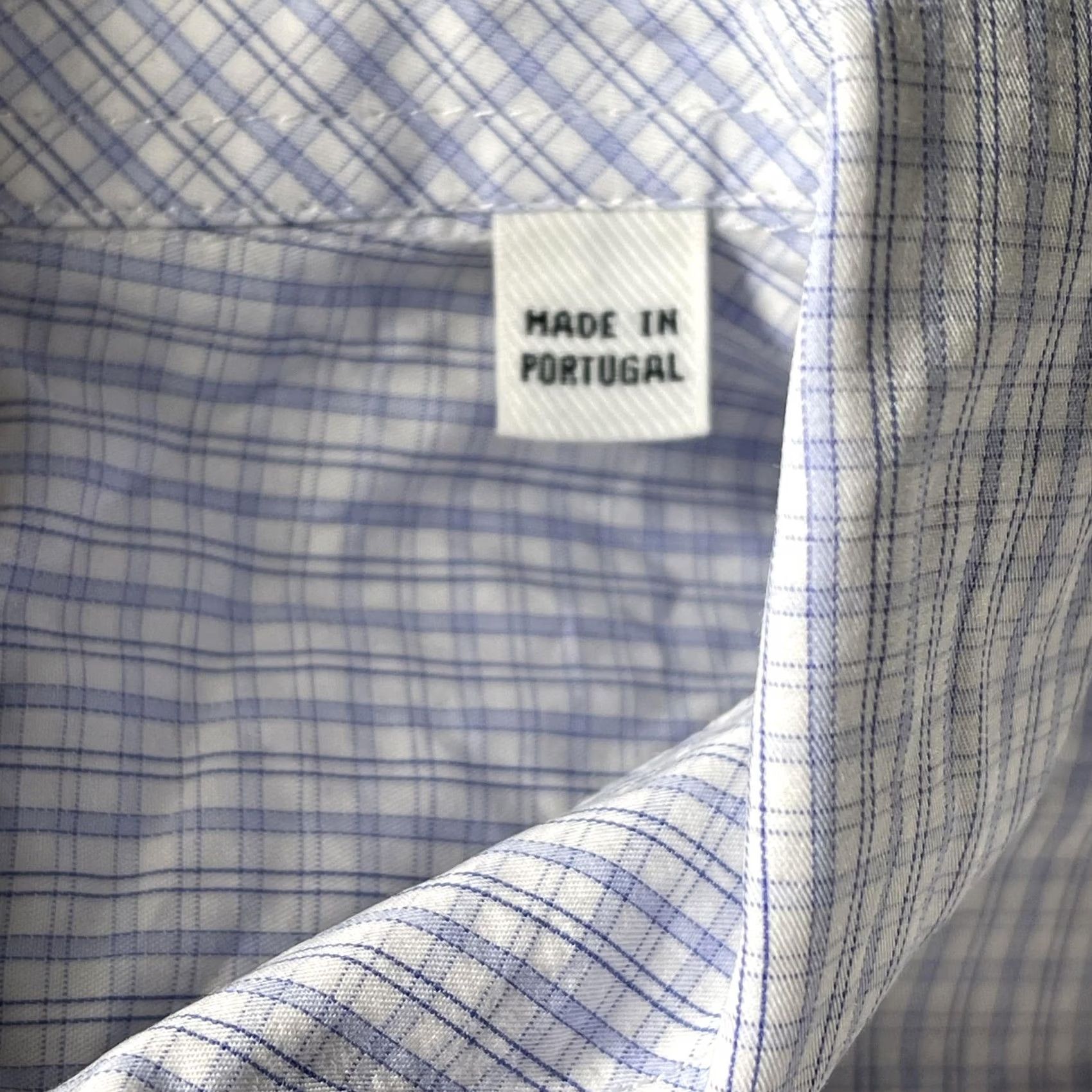Billy Reid Billy Reid Shirt Mens XL Blue Check Long Sleeve Button-Down Made In Portugal Size US XL / EU 56 / 4 - 3 Thumbnail