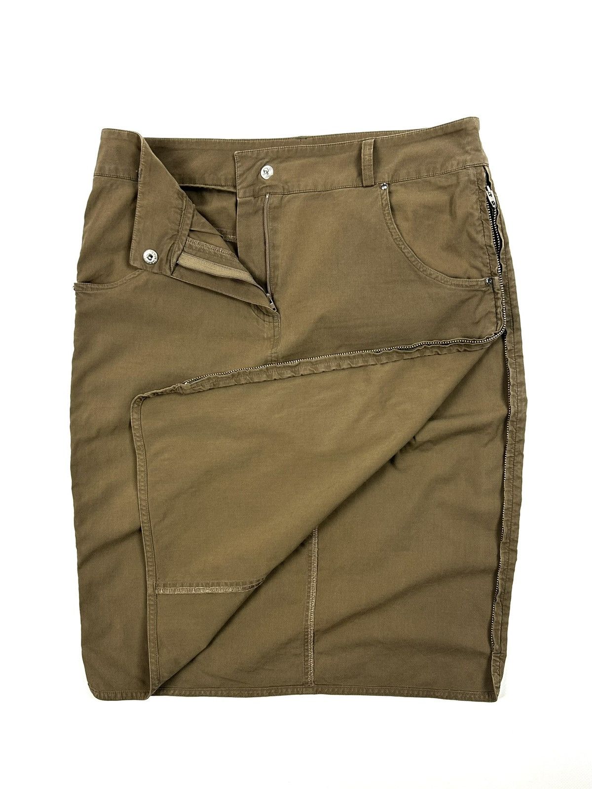 Sonia Rykiel Sonia Rykiel Archive Brown Zip Mini Skirt Used Effect S Y2K Size 25" / US 0 / IT 36 - 2 Thumbnail