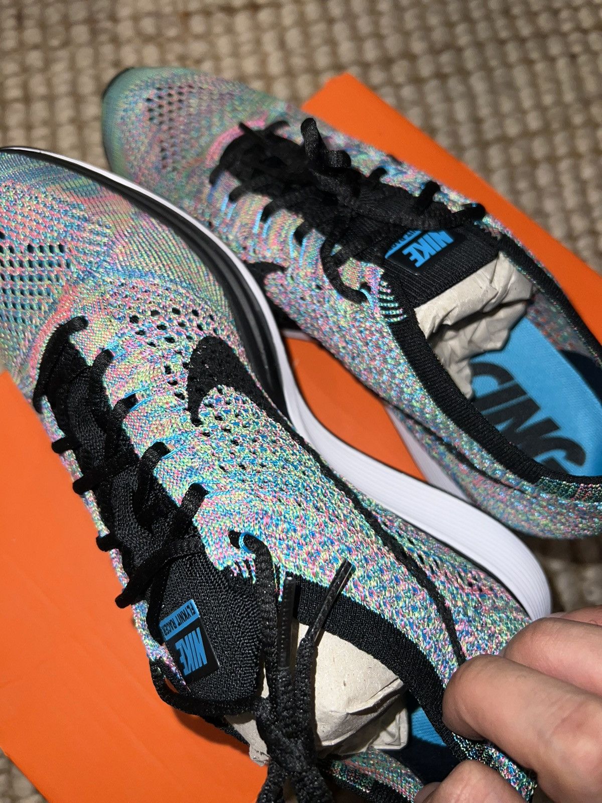Nike Nike Flyknit Racer Multi-Color 2.0 Size US 9 / EU 42 - 6 Thumbnail
