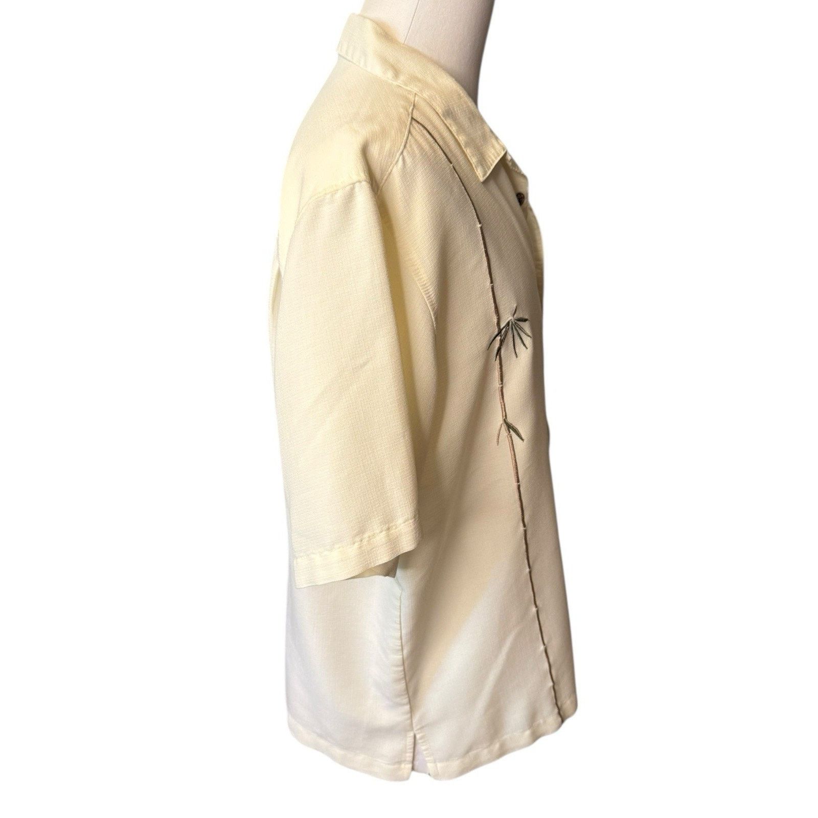 Other Havana Jacks Cafe Shirt Mens 2XL Cream Bamboo Button Up Size US XXL / EU 58 / 5 - 5 Thumbnail