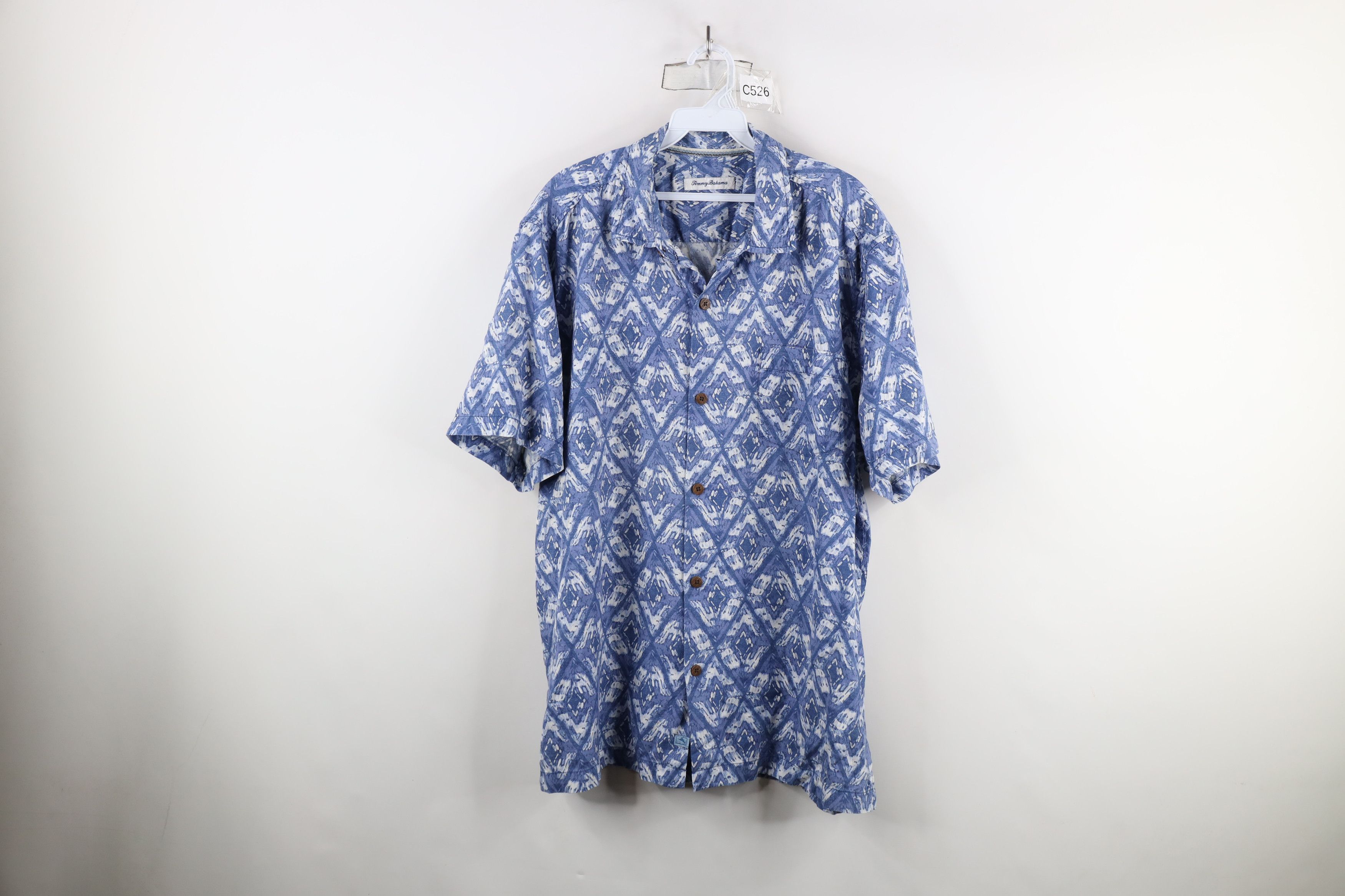 Tommy Bahama × Vintage Vintage Tommy Bahama Silk Blend Short Sleeve Button Shirt Size US XL / EU 56 / 4 - 1 Thumbnail