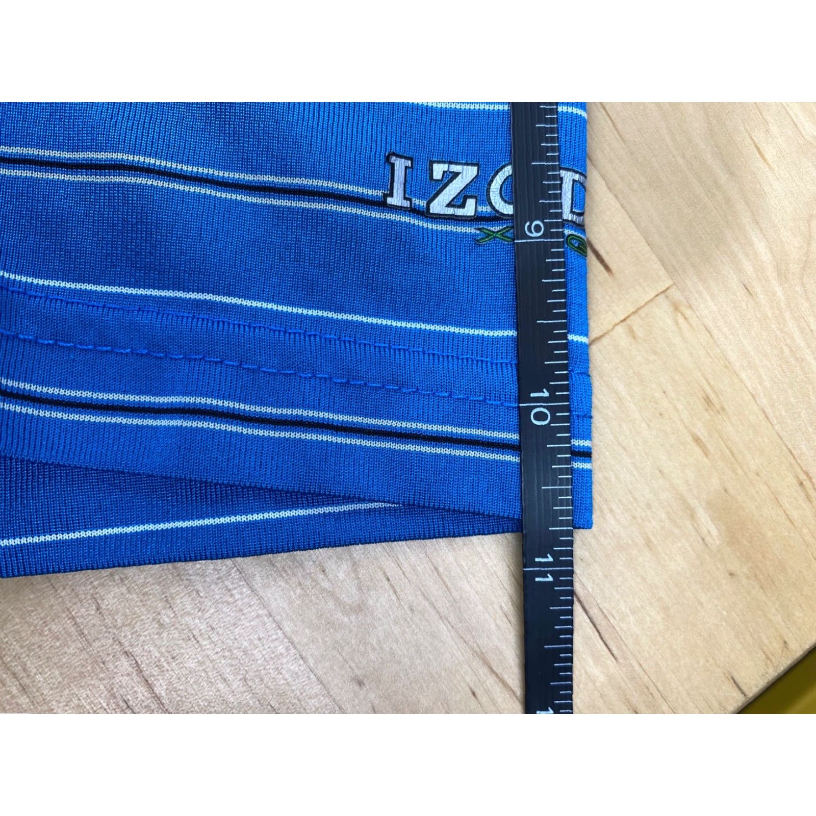Izod IZOD Polo Shirt Mens XL Light Blue Striped Golf 3695 Size US XL / EU 56 / 4 - 5 Thumbnail