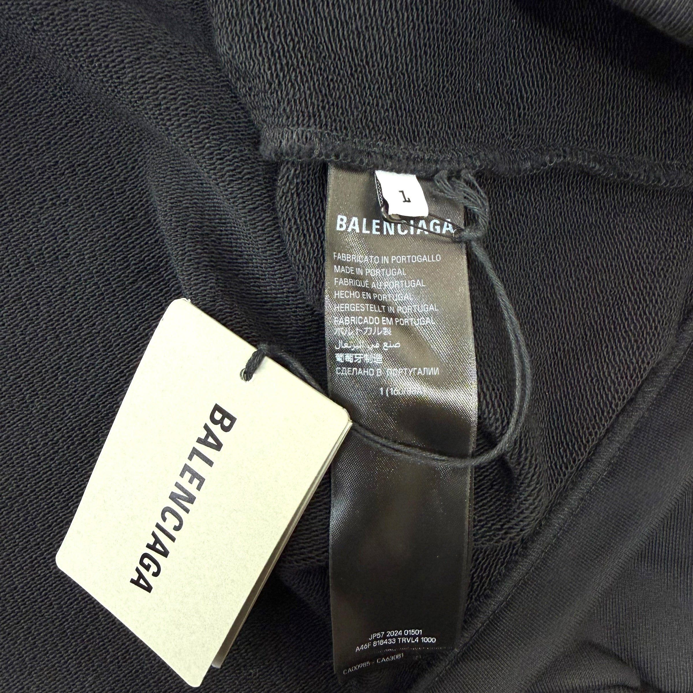 Balenciaga Balenciaga Paris Strass Cropped Hoodie 1 (L) Size US L / EU 52-54 / 3 - 6 Thumbnail