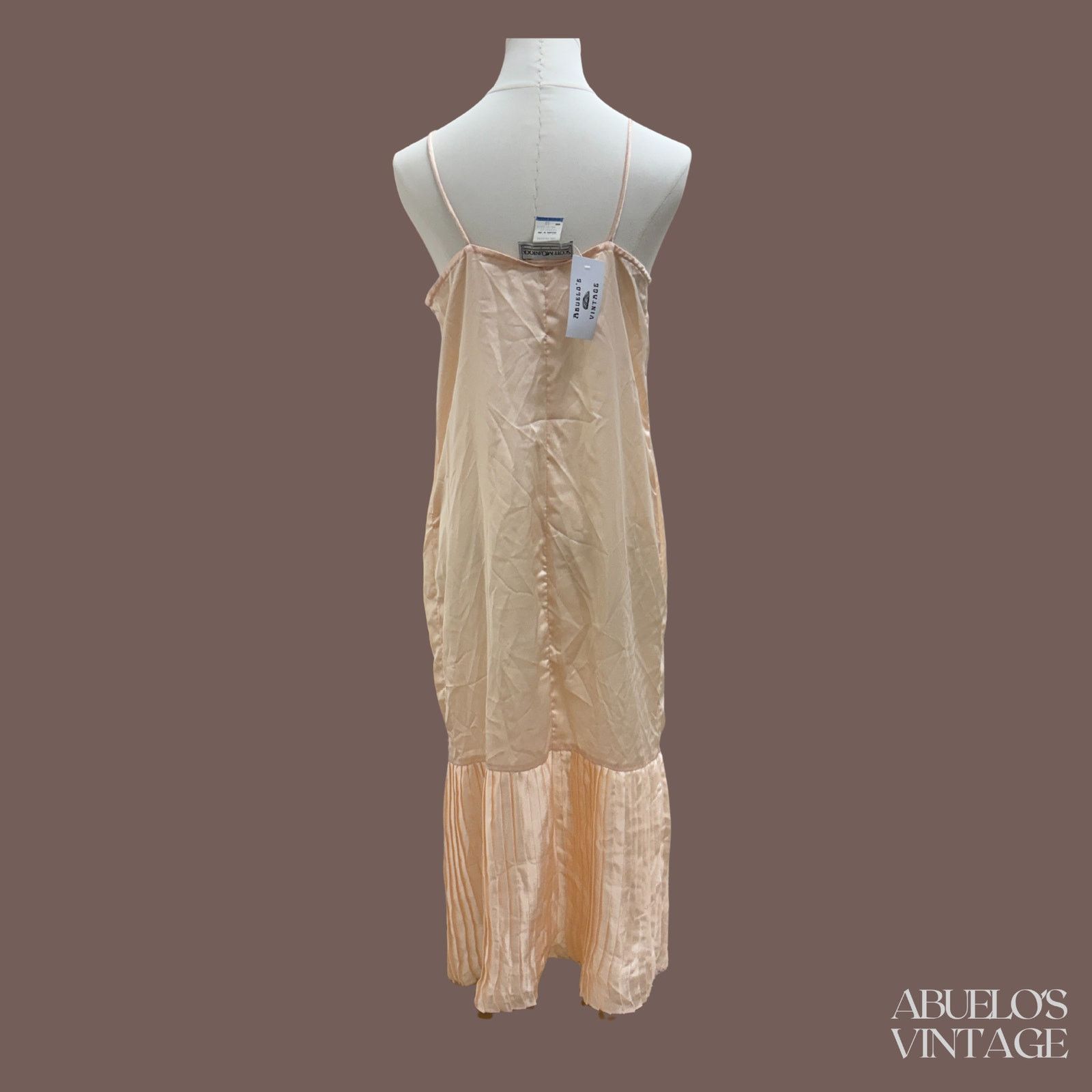 Jessica McClintock VTG Satin Slip Dress | Scott McClintock Peach | 90s Romantic Size M / US 6-8 / IT 42-44 - 3 Thumbnail