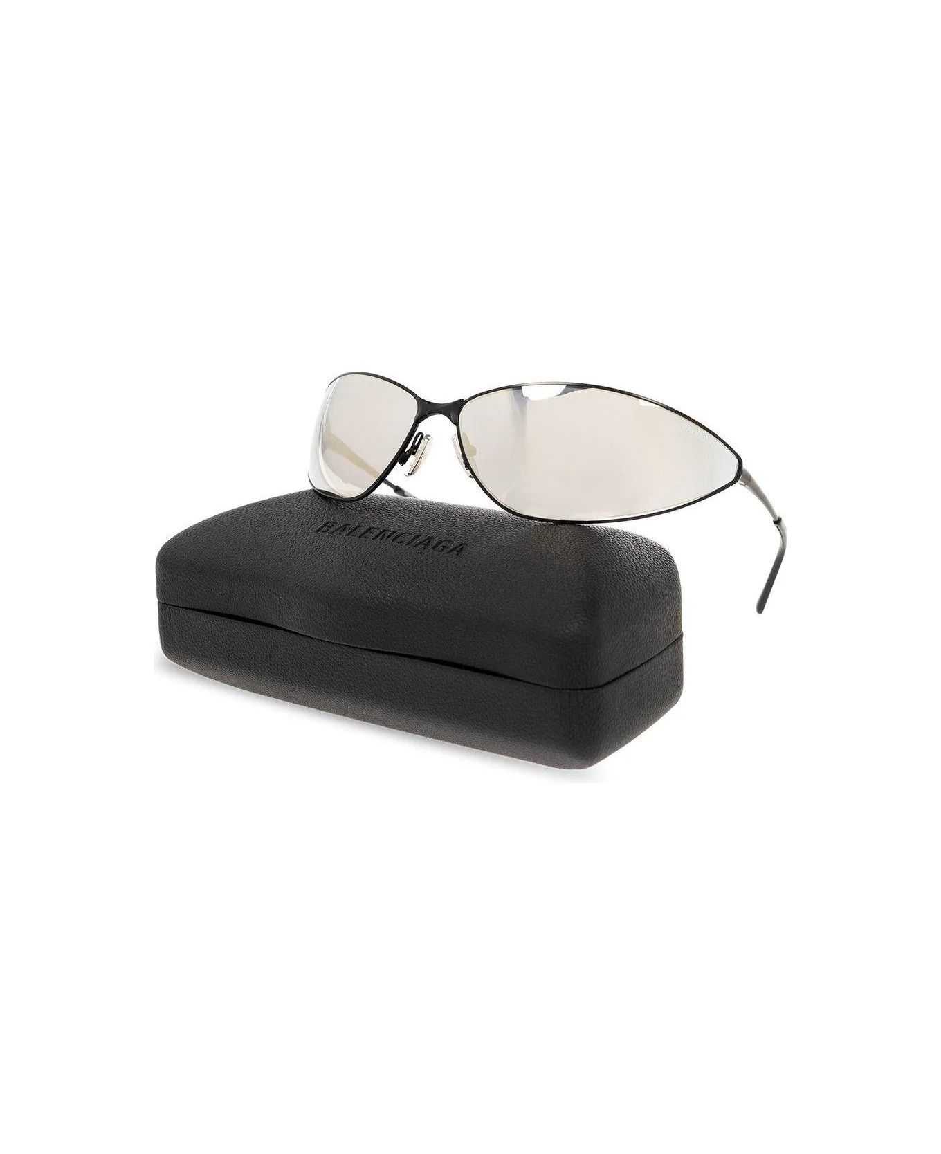 Balenciaga o1tr1nto1125 Size: OS / Razor Cat Mirror Sunglasses Ivory Size ONE SIZE - 2 Thumbnail
