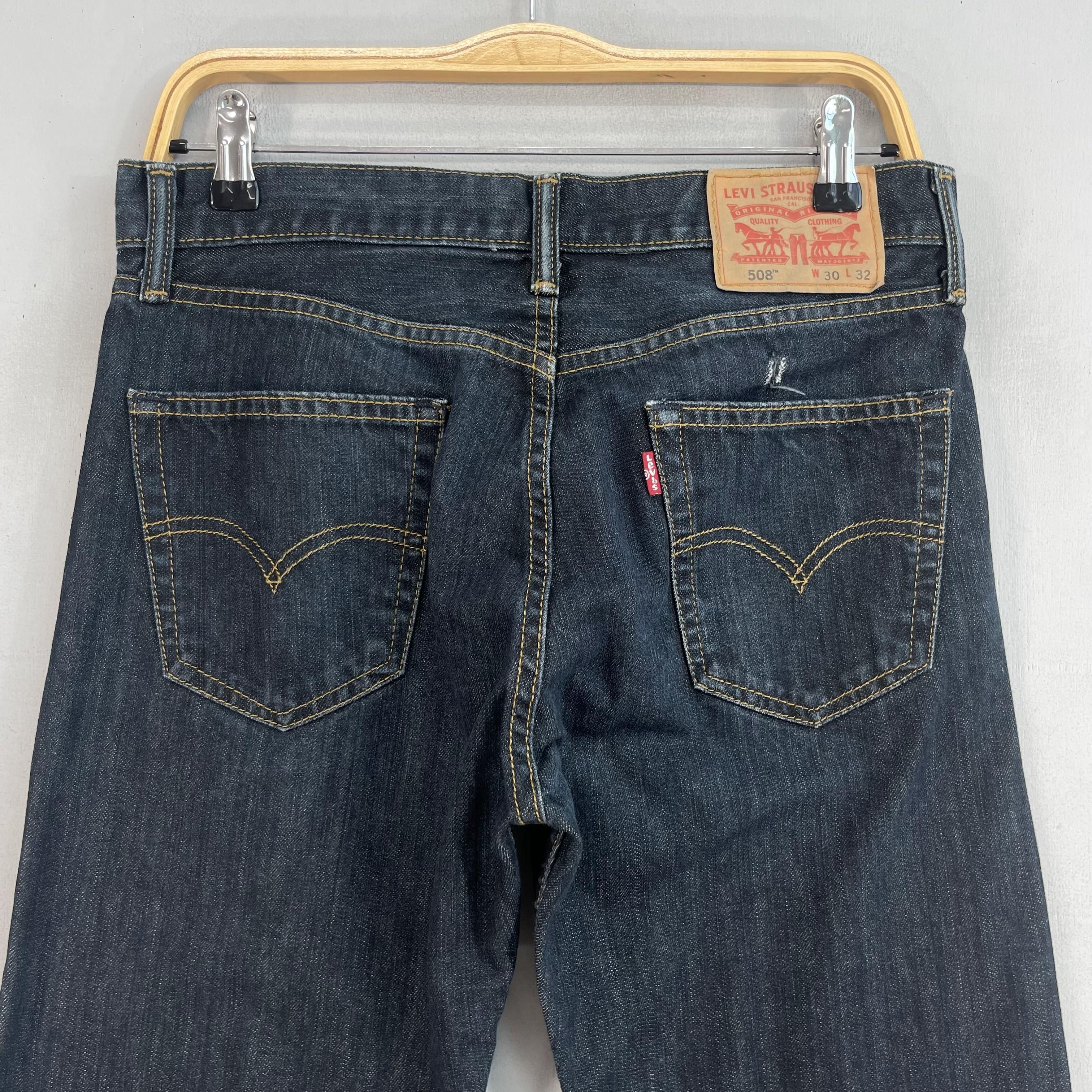 Levi's W31 L30 Distressed Levis 508 Regular Fit Tapered Jeans Size US 31 - 6 Thumbnail
