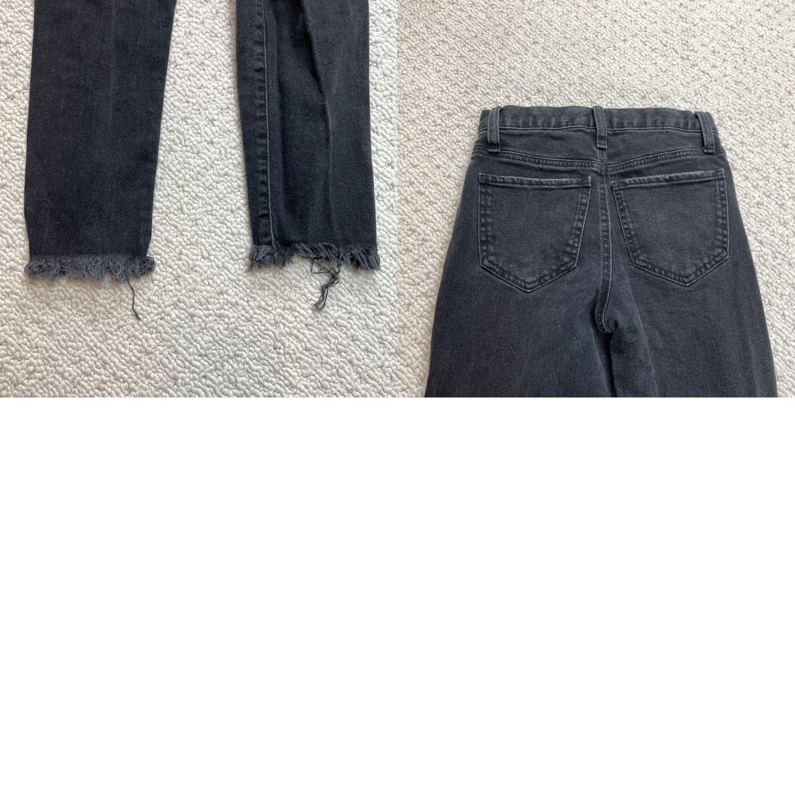 Vintage SO Distressed Mom Jeans Juniors 0 Black Denim High Rise Slim Fit 26x26 Solid Jeans Womens Size 26" / US 2 / IT 38 - 9 Thumbnail