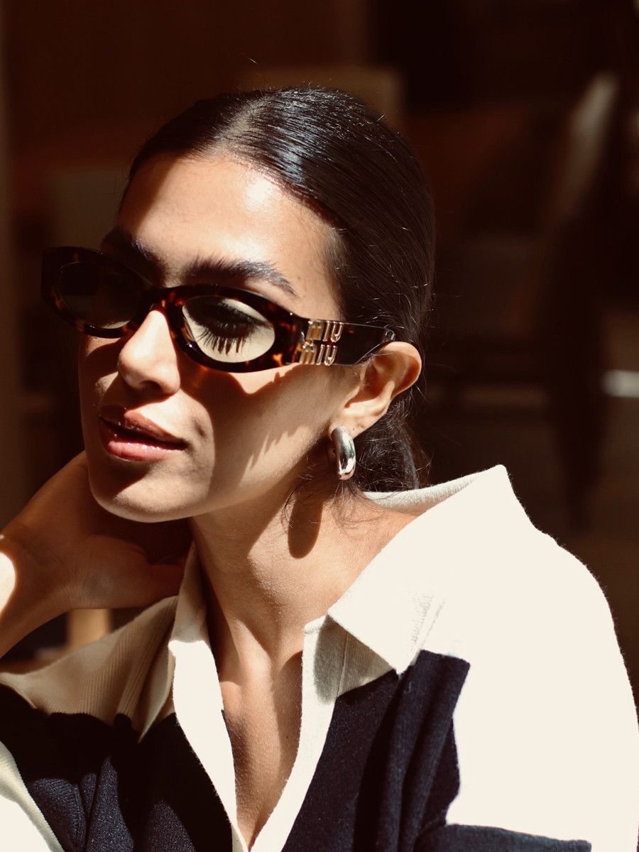 Miu Miu NEW MIU MIU SUNGLASSES MU11WS 14L50O HAVANA WOMEN MU 11WS SM Size ONE SIZE - 2 Thumbnail