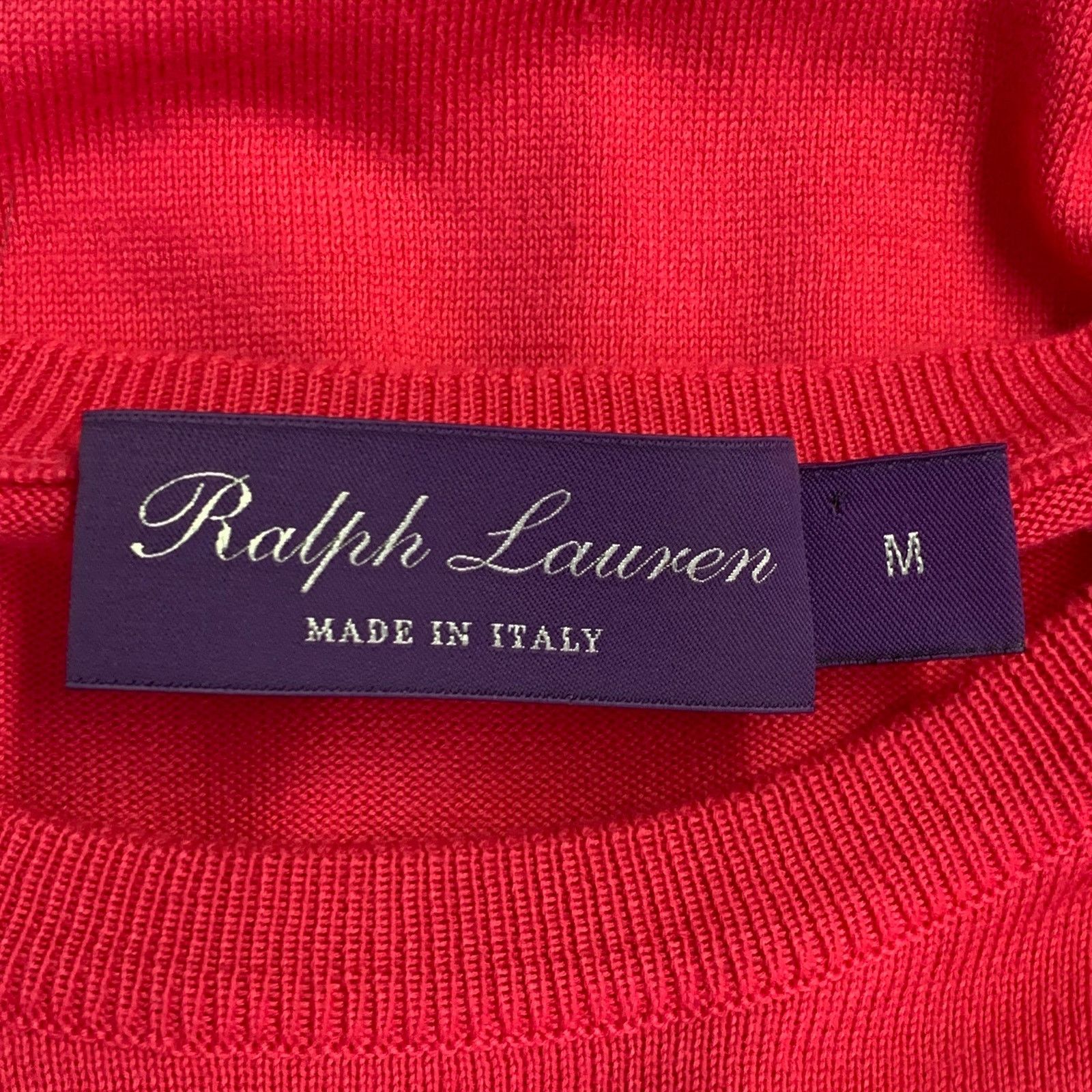 Ralph Lauren Size M Fuchsia Pink Cotton Crew Neck Pullover Size M / US 6-8 / IT 42-44 - 7 Thumbnail
