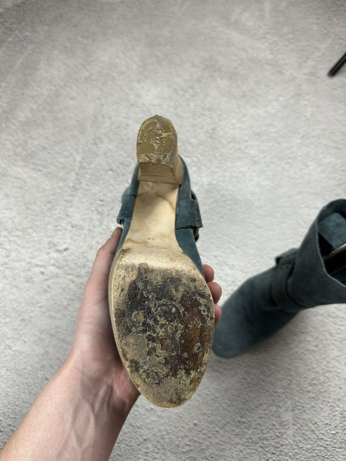 Other VTG A.S. 98 Style Boots Heels Suede Platform Hype Old Money Size US 6 / IT 36 - 12 Thumbnail