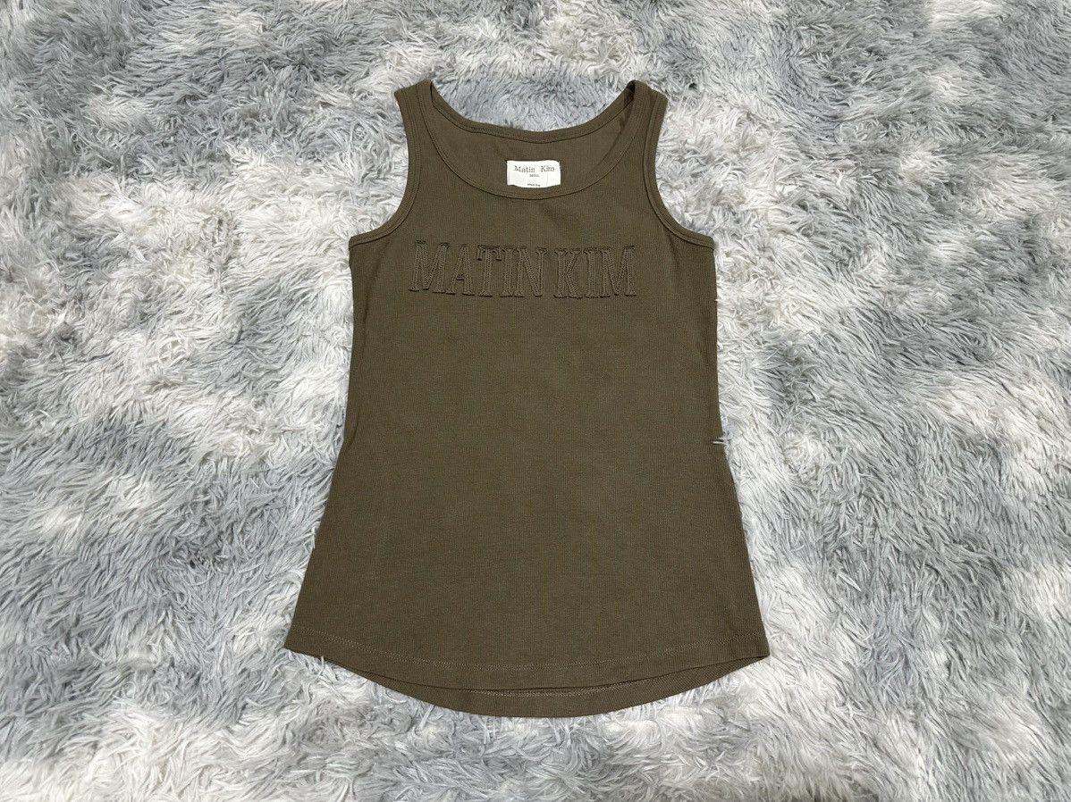 Matin Kim 🔥Y2K Vibe Matin Kim Logo Applique Ribbed Tank Top Size US M / EU 48-50 / 2 - 2 Thumbnail