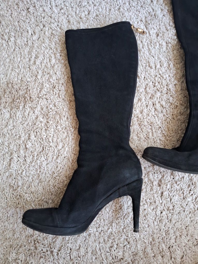 Gucci Gucci Black Leather Suede Heels Boots Size US 8 / IT 38 - 5 Thumbnail