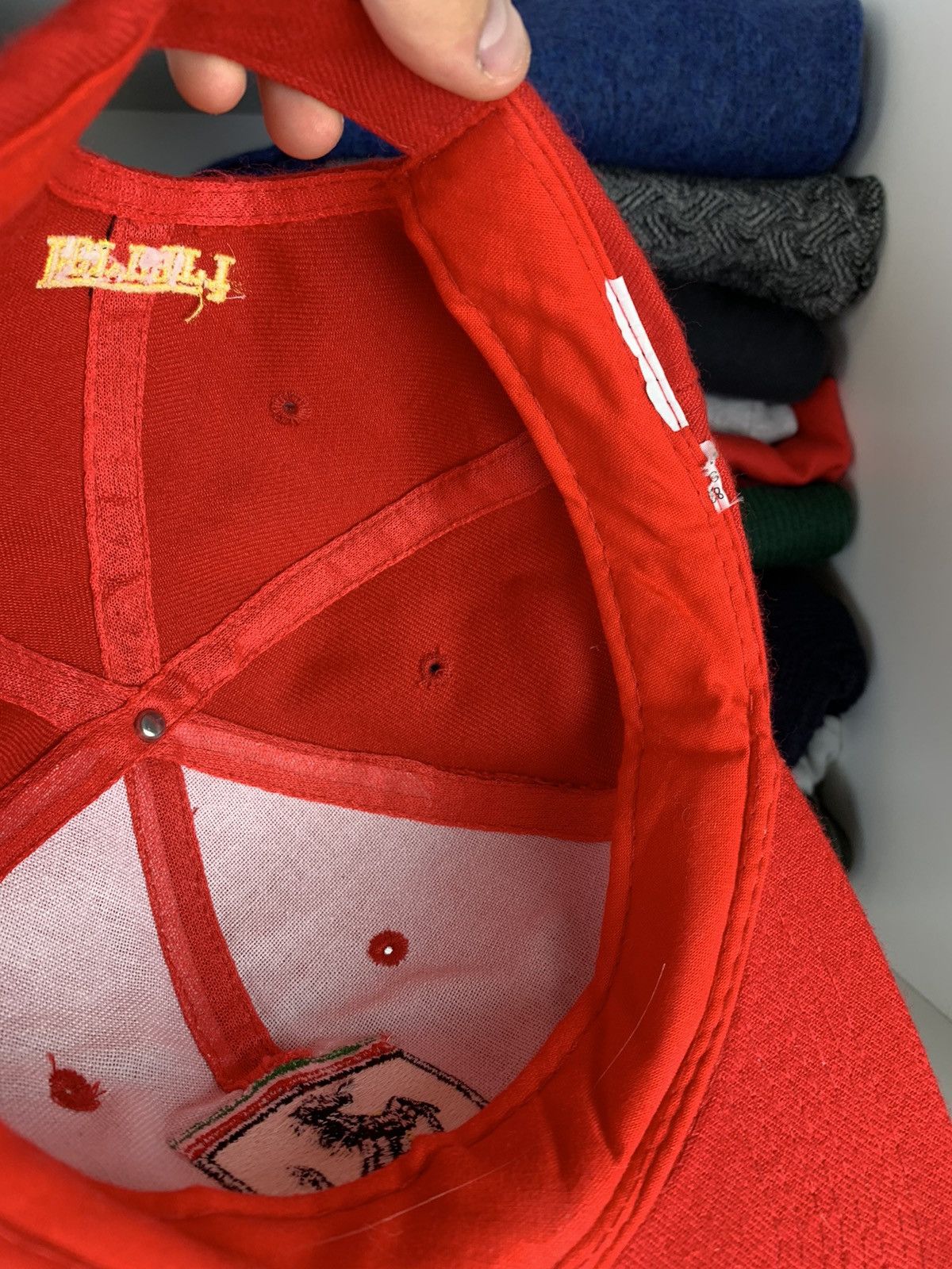Ferrari Ferrari Big Logo Racing Cap Hat Size ONE SIZE - 16 Thumbnail