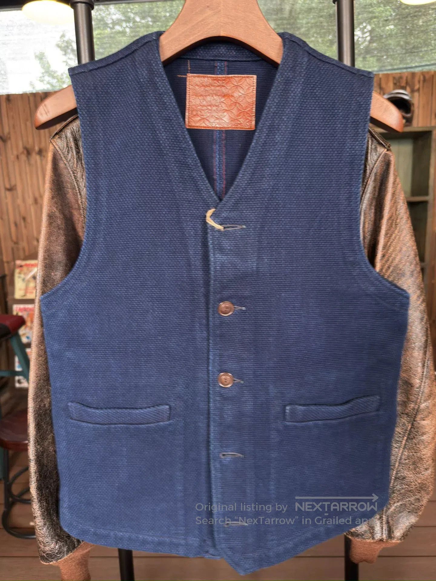 Studio D'Artisan Studio D'artisan Sashiko Denim Vest. Size US XXS / EU 40 - 1 Thumbnail