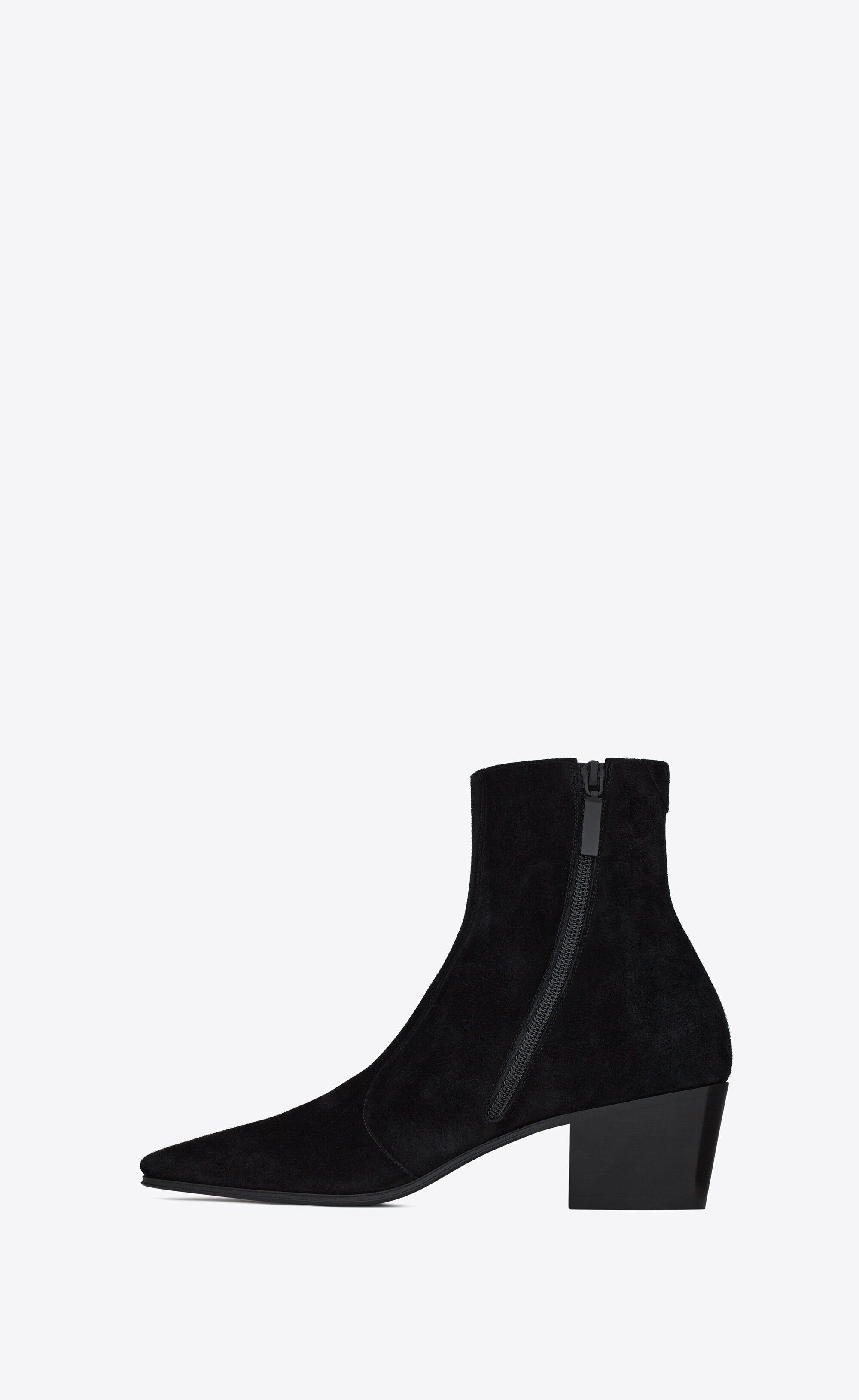 Saint Laurent Paris o1bcso1str1124 Vassili Zipped Booties in Black Size US 11.5 / IT 41.5 - 3 Thumbnail