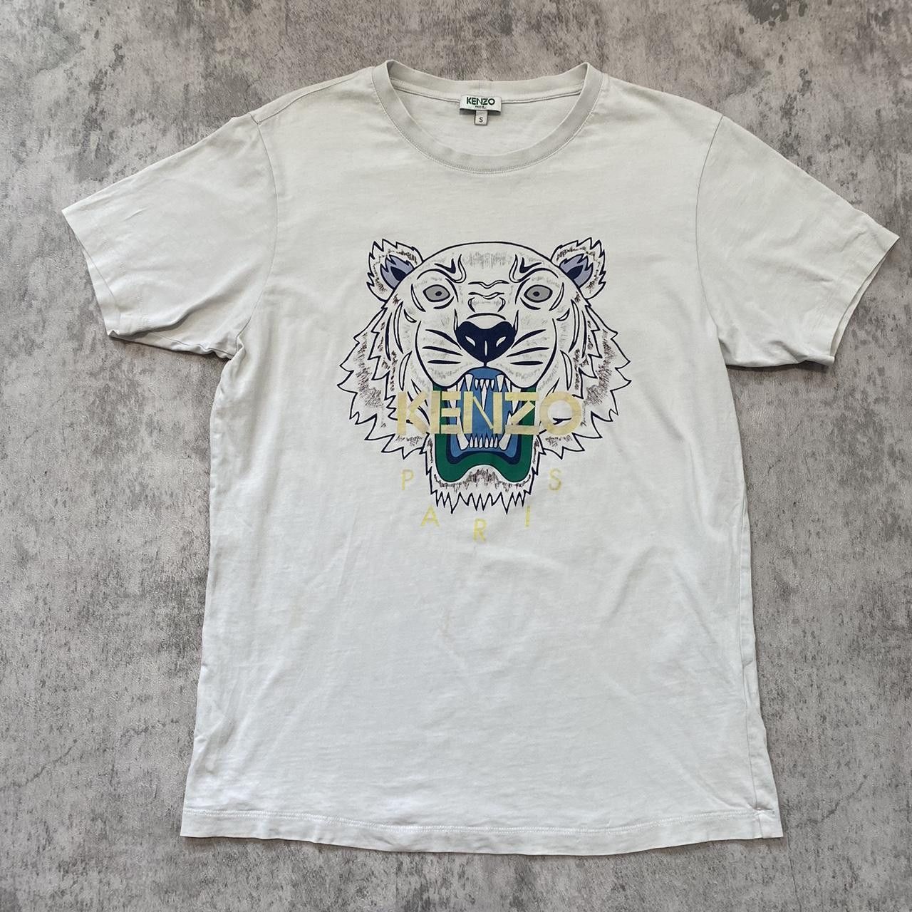 Kenzo Kenzo white and blue cotton t-shirt rap hip hop high Size US S / EU 44-46 / 1 - 1 Thumbnail