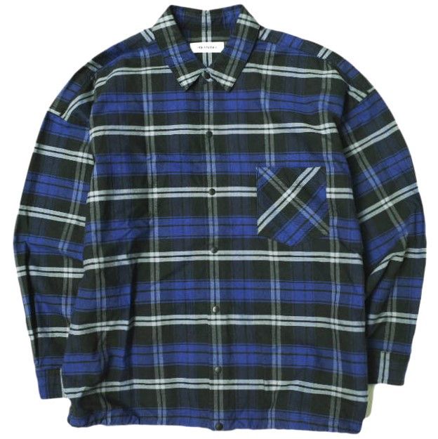 Other monkey time BLUE CHECK SHIRT COACH JACKET Cotton Shirt Jacket Cotton Tops 8311-199-0122 DUTY FREE for USA