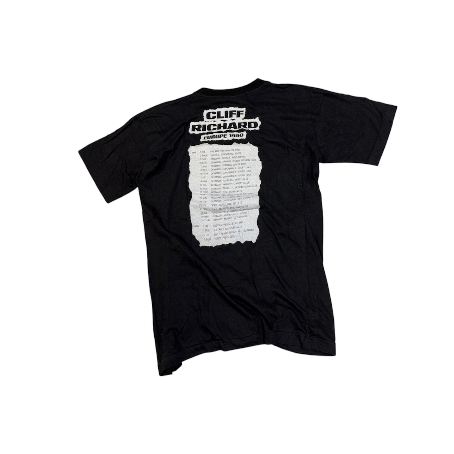 Band Tees × Vintage Vintage 90s Cliff Richard Europe 1990 Tour T-Shirt Size US L / EU 52-54 / 3 - 2 Thumbnail