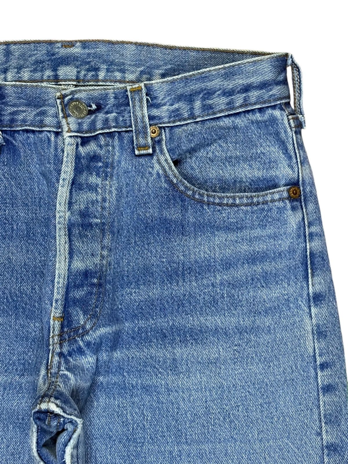 Levi's SALES🔥Vintage 80s Levis 501 Blue Wash Distress Jean Shorts Size US 27 - 6 Thumbnail