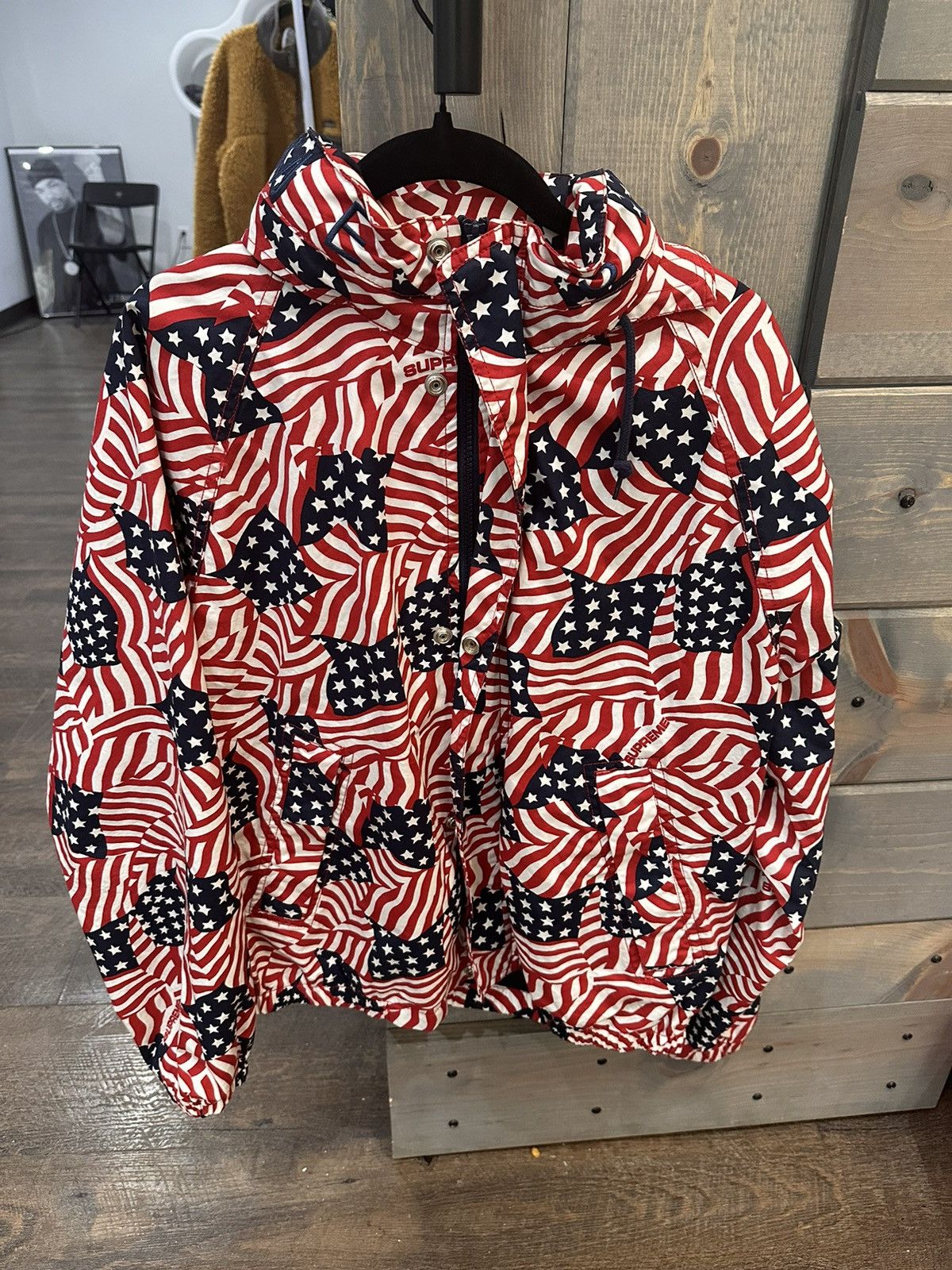 Supreme Supreme Raglan Court Flag Jacket With Built In Hood | Grailed