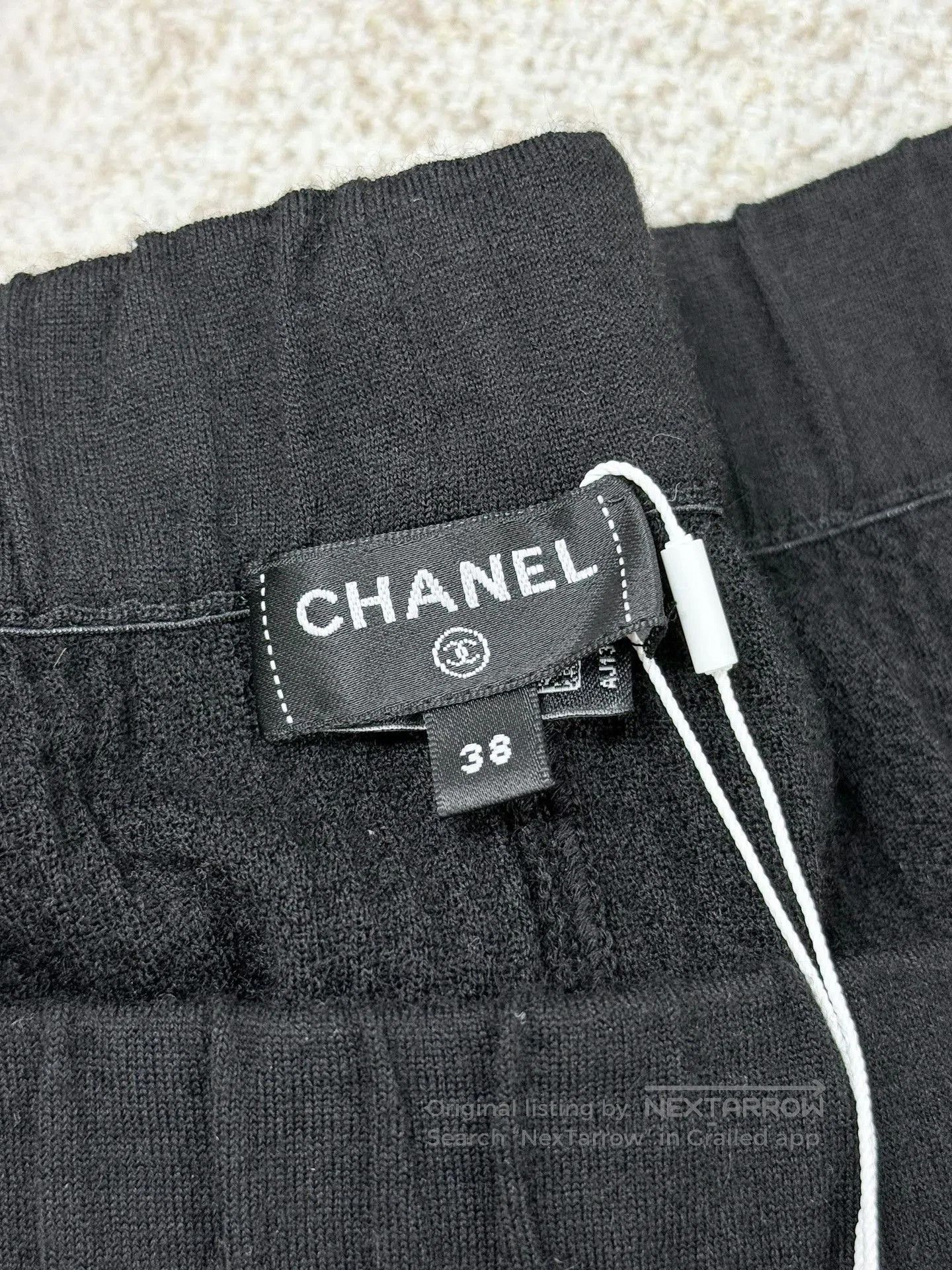 Chanel Chanel 24C Black Waffle Shorts. Size 37" - 5 Thumbnail