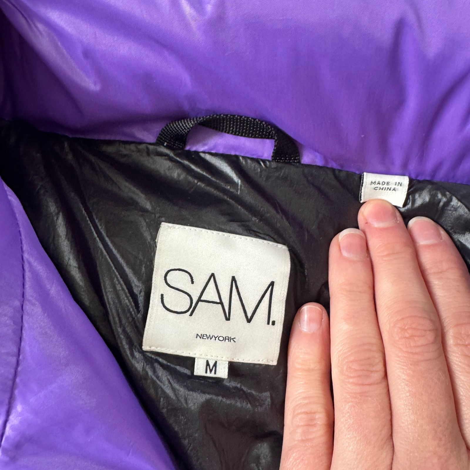 SAM. SAM. Freestyle Puffer Goose Down Jacket Iris Glossy Purple Size M / US 6-8 / IT 42-44 - 5 Thumbnail
