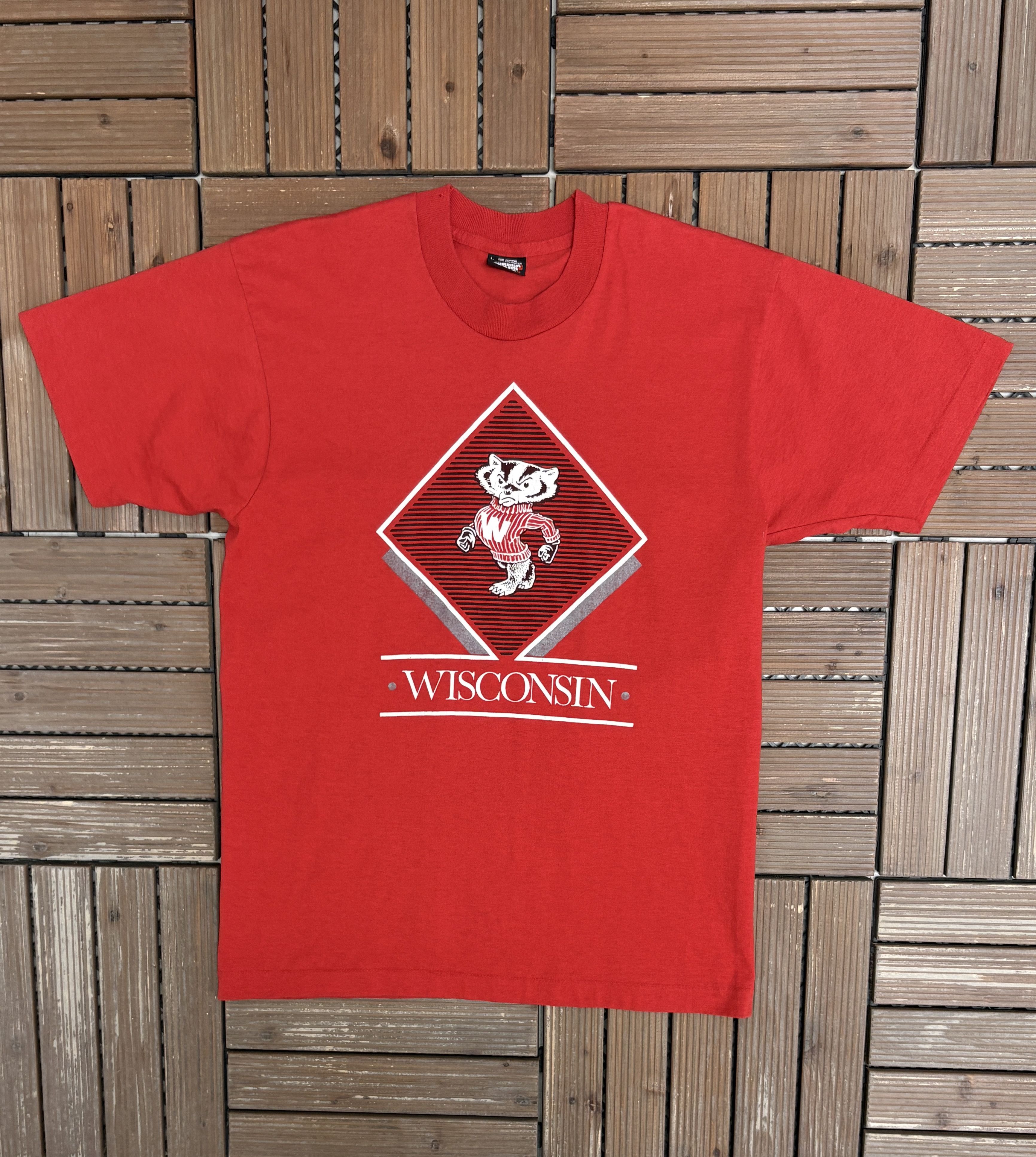 Vintage Wisconsin Badgers Vintage Made in USA T-Shirt Tee Size US L / EU 52-54 / 3 - 1 Thumbnail