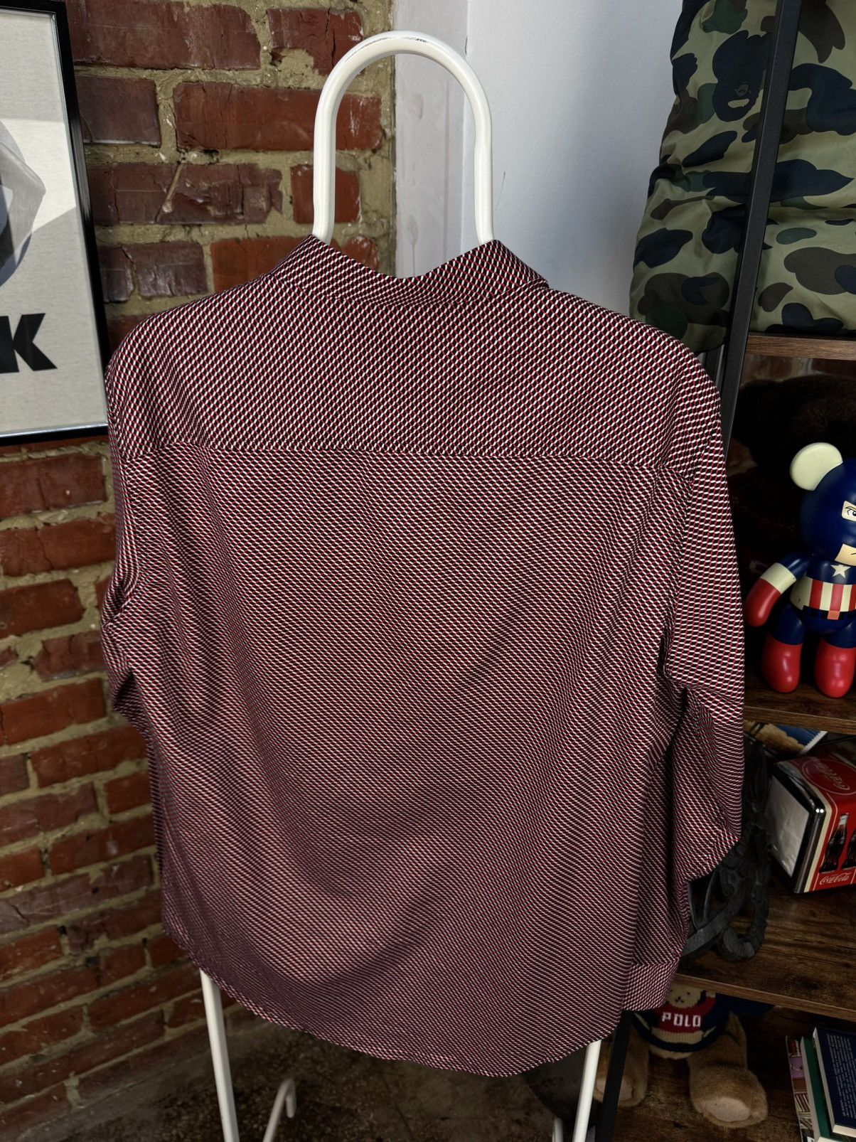 Armani Exchange × Designer ARMANI Exchange Printed Geometric Red Casual Shirt Size US M / EU 48-50 / 2 - 11 Thumbnail