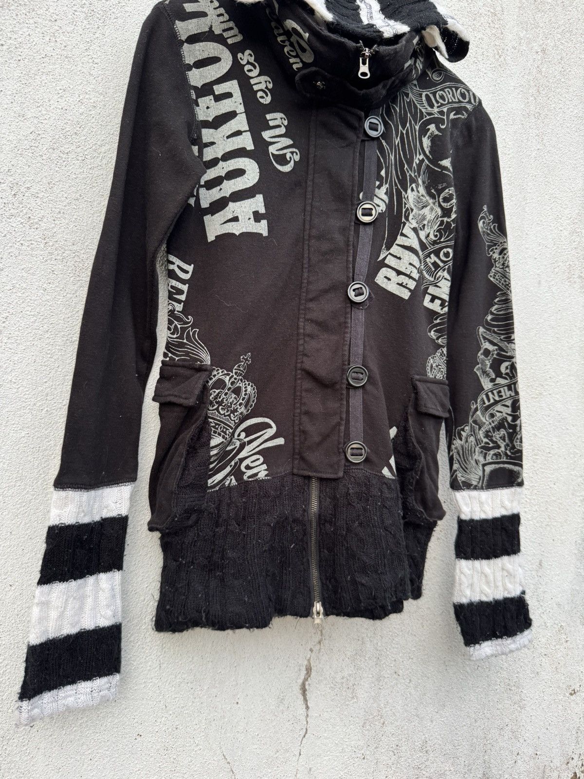 Japanese Anarchy Fur Grunge Punk lgb Styled Gothic Hoodie