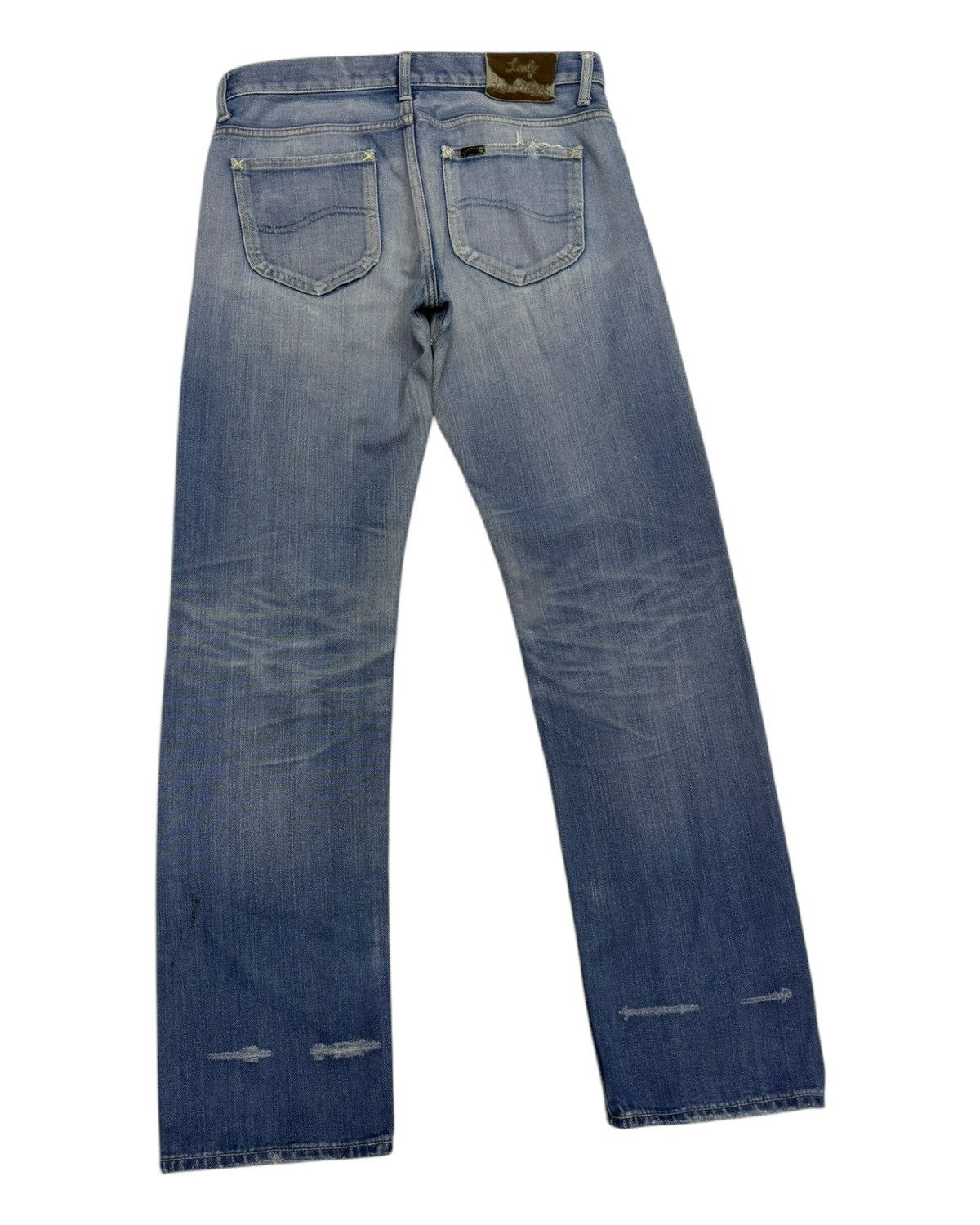 Lee 🔥VINTAGE LADY LEE RIDERS SELVEDGE JEANS DISTRESSED DENIM Size 32" / US 10 / IT 46 - 4 Thumbnail