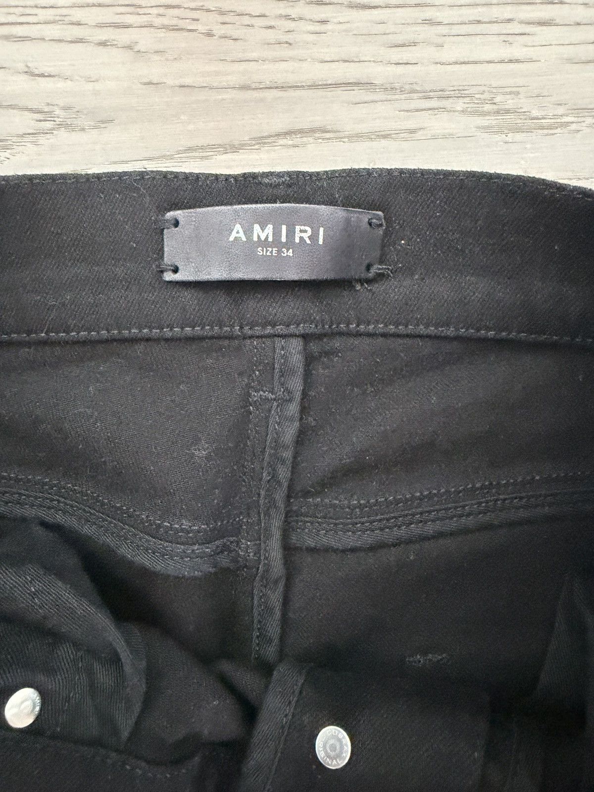 Amiri Amiri skinny stretch jet black jeans size 34 Size US 34 / EU 50 - 4 Thumbnail