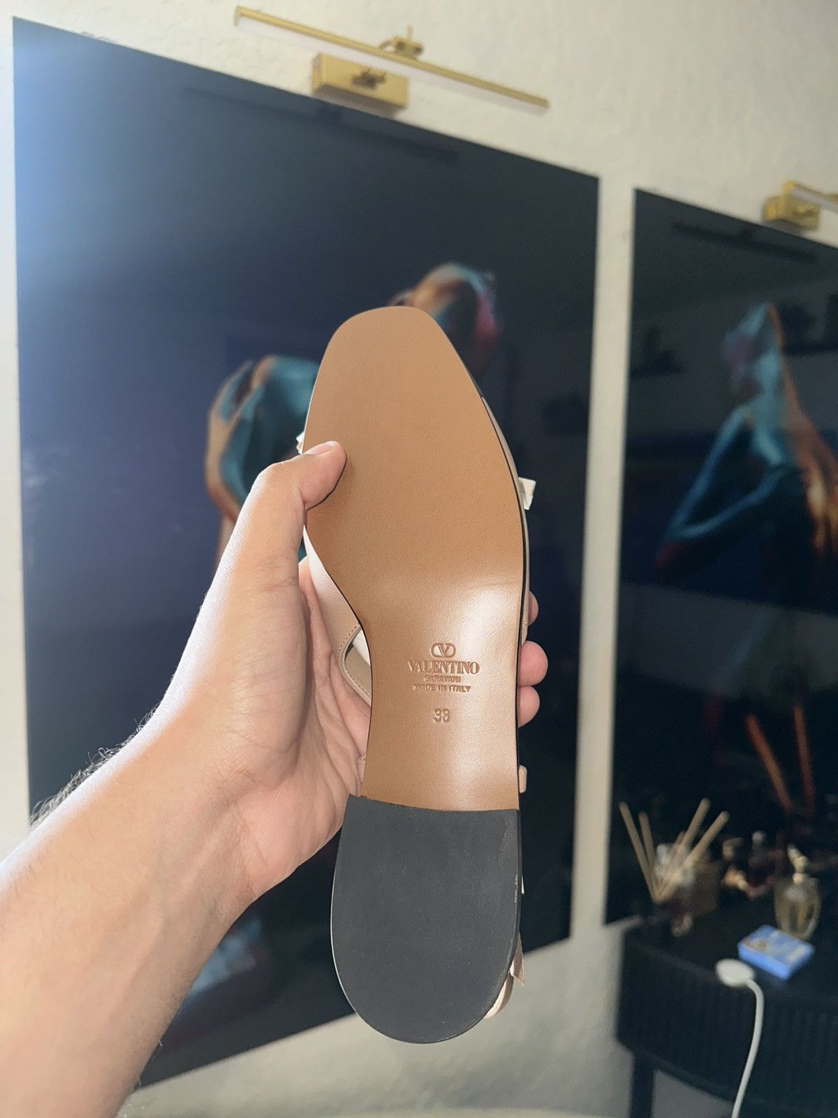 Valentino Valentino Garavani Valet Du Roi Kid Slingback Ballerina 25Mm Size US 8 / IT 38 - 2 Thumbnail