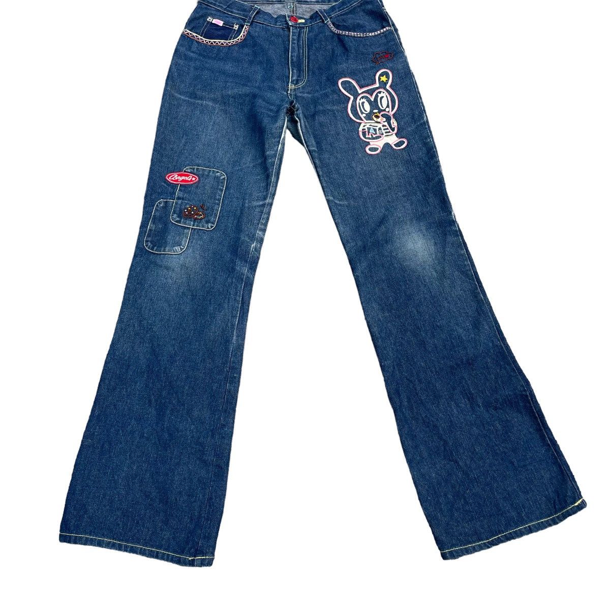 Angel Blue × Hysteric Glamour × Japanese Brand ANGEL BLUE CORDUROY POCKET PATCHWORK DENIM PANTS Size 28" / US 6 / IT 42 - 4 Thumbnail
