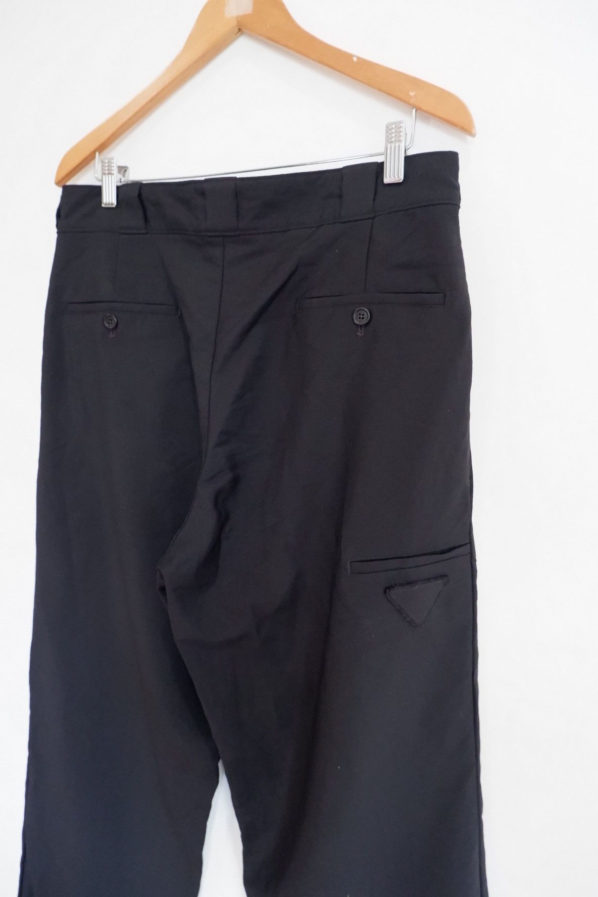 Prada 2022- Prada by Raf Simons Triangle Patch Wool Pants Size US 34 / EU 50 - 4 Thumbnail