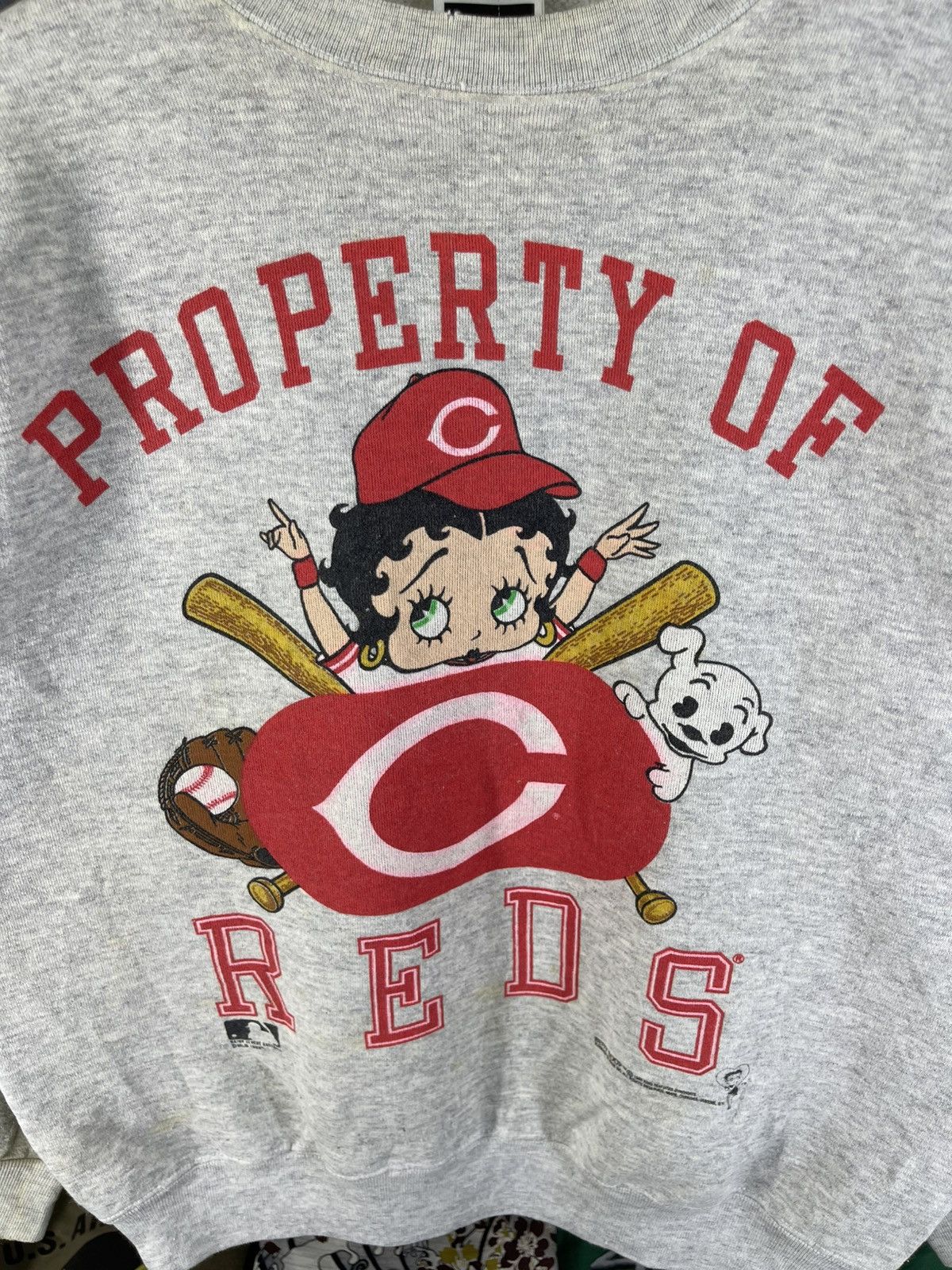 MLB Vintage 90's Betty Boop Cincinnati Reds MLB 1992 Sweatshirt Size US L / EU 52-54 / 3 - 3 Thumbnail