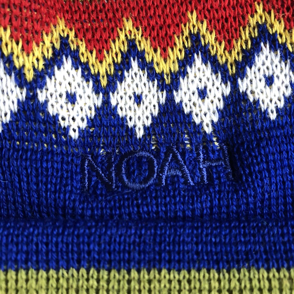 Noah Fair Isle Merino Blend Beanie in Blue, Men's — image 2 of 6