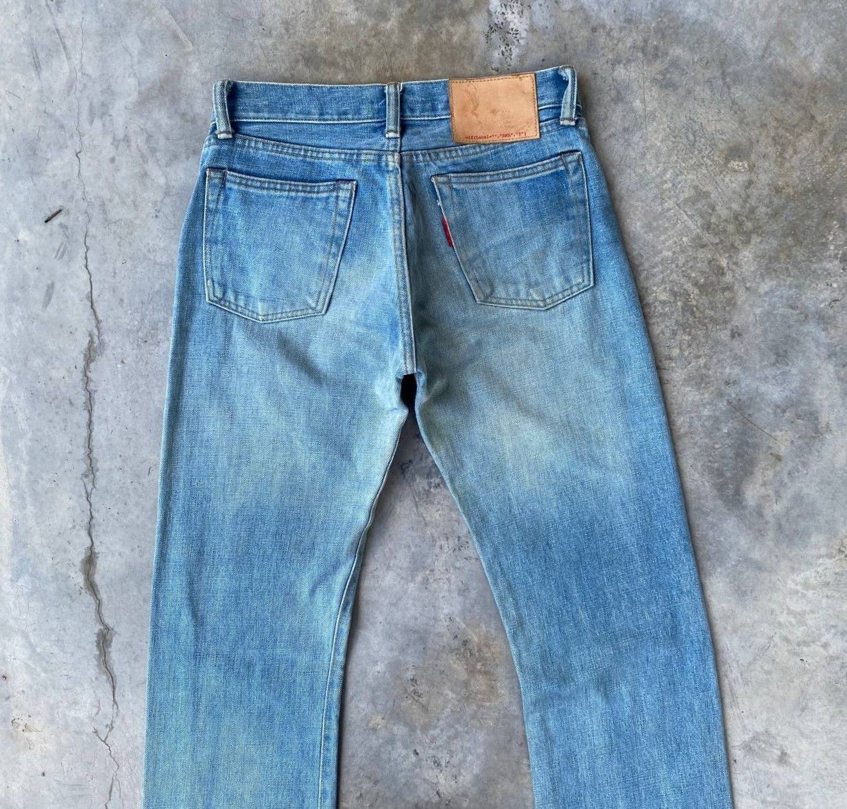 Blue Blue Japan VINTAGE RNA JAPAN SLANG SELVEDGED BLUEWASH W27X32 Size US 27 - 2 Thumbnail