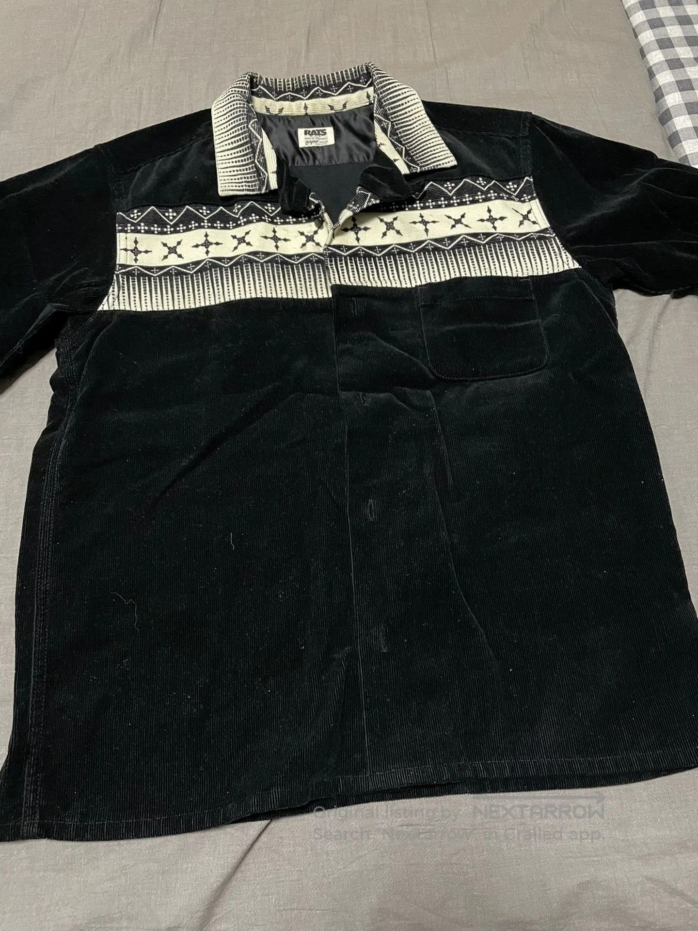 RATS JAPAN Rats Corduroy Shirt with Patterned Yoke. Size US M / EU 48-50 / 2 - 1 Thumbnail