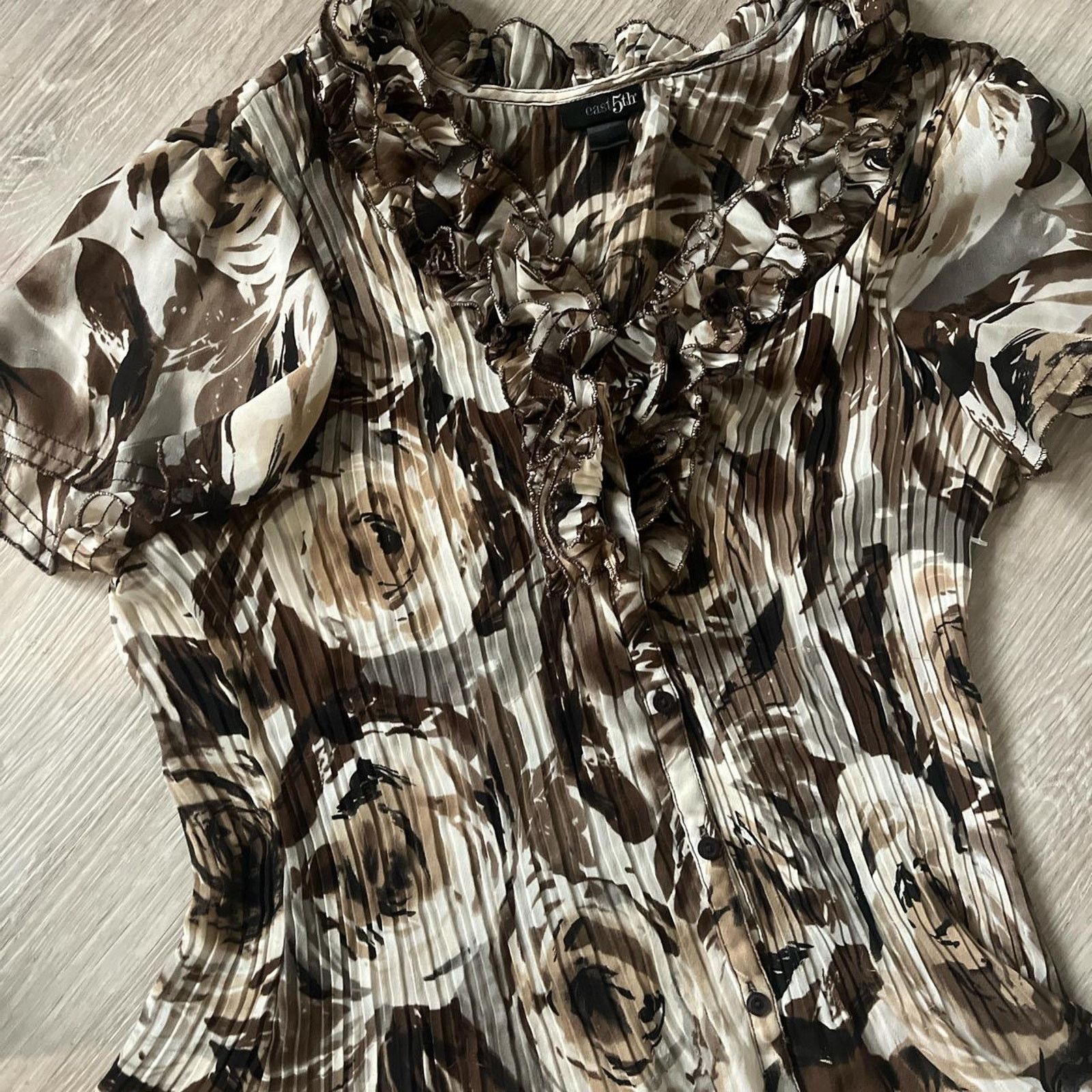Other Ruffled earth tone blouse Size M / US 6-8 / IT 42-44 - 6 Thumbnail