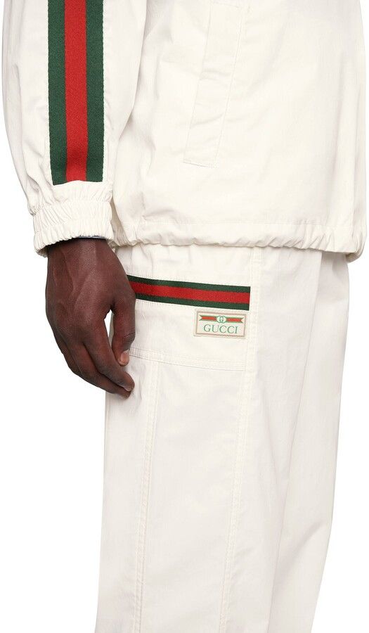Gucci o1mt1gz0725 Cotton Canvas Pant With Gucci Label in White Size US 30 / EU 46 - 5 Thumbnail