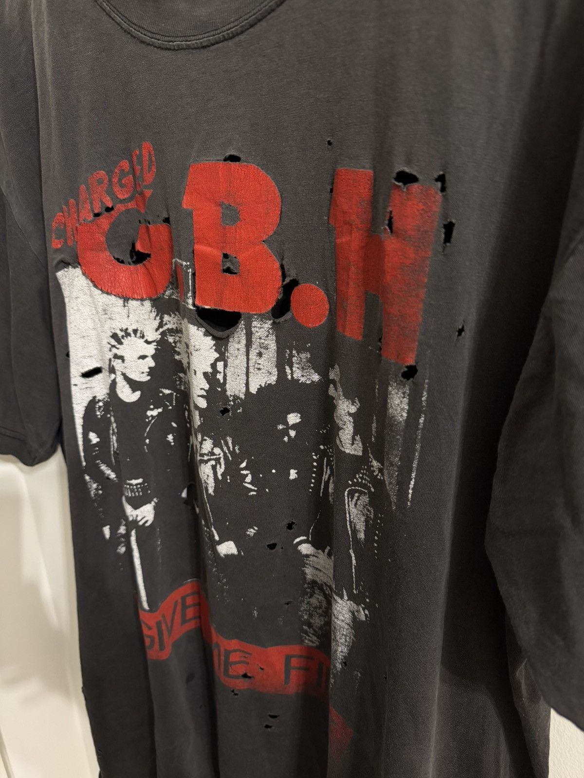 Band Tees Charged G.B.H – “Give Me Fire” Vintage Tee Size US L / EU 52-54 / 3 - 5 Thumbnail