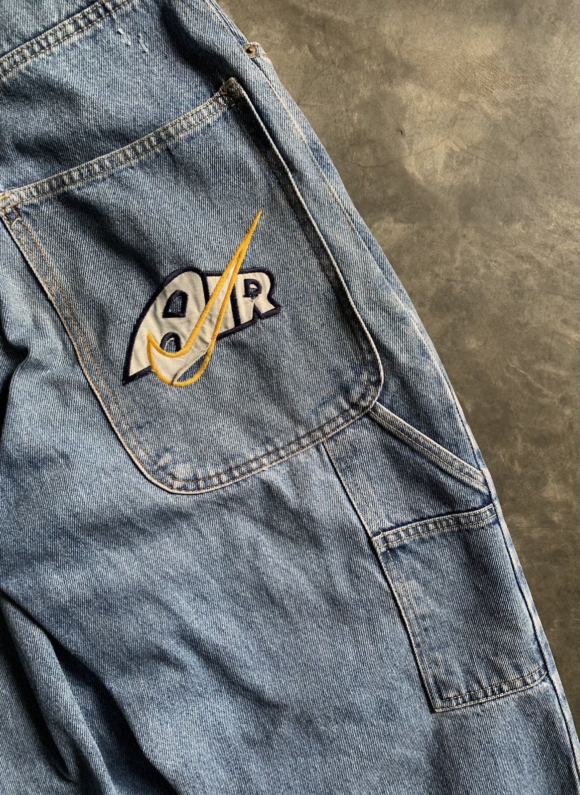 JNCO × Nike × Vintage RARE! VINTAGE 90s NIKE BAGGY CARPENTER BOOTLEG Size US 29 - 5 Thumbnail