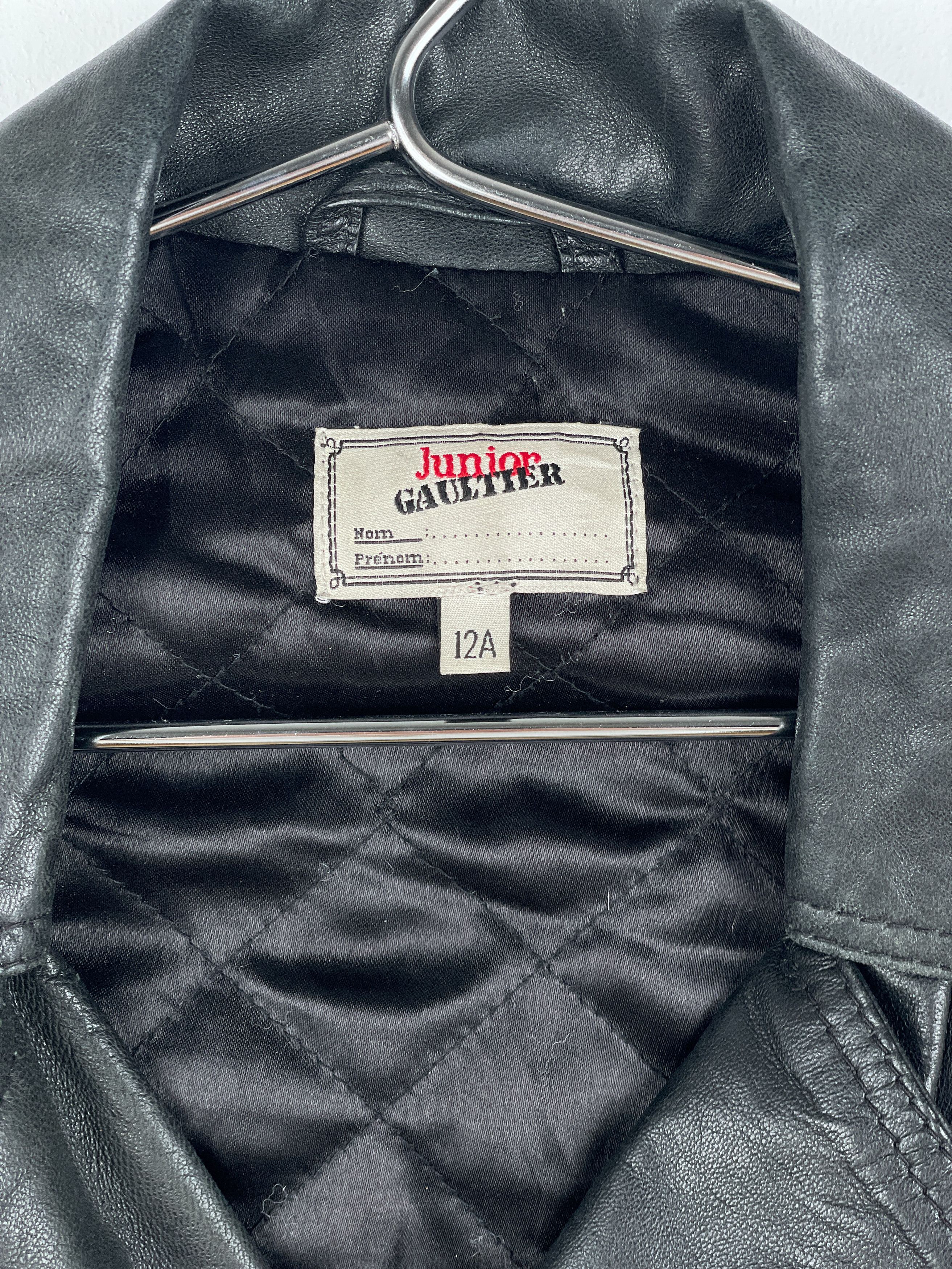 Jean Paul Gaultier Jean Paul Gaultier 1990s Cropped Leather Biker Jacket Size XS / US 0-2 / IT 36-38 - 8 Thumbnail