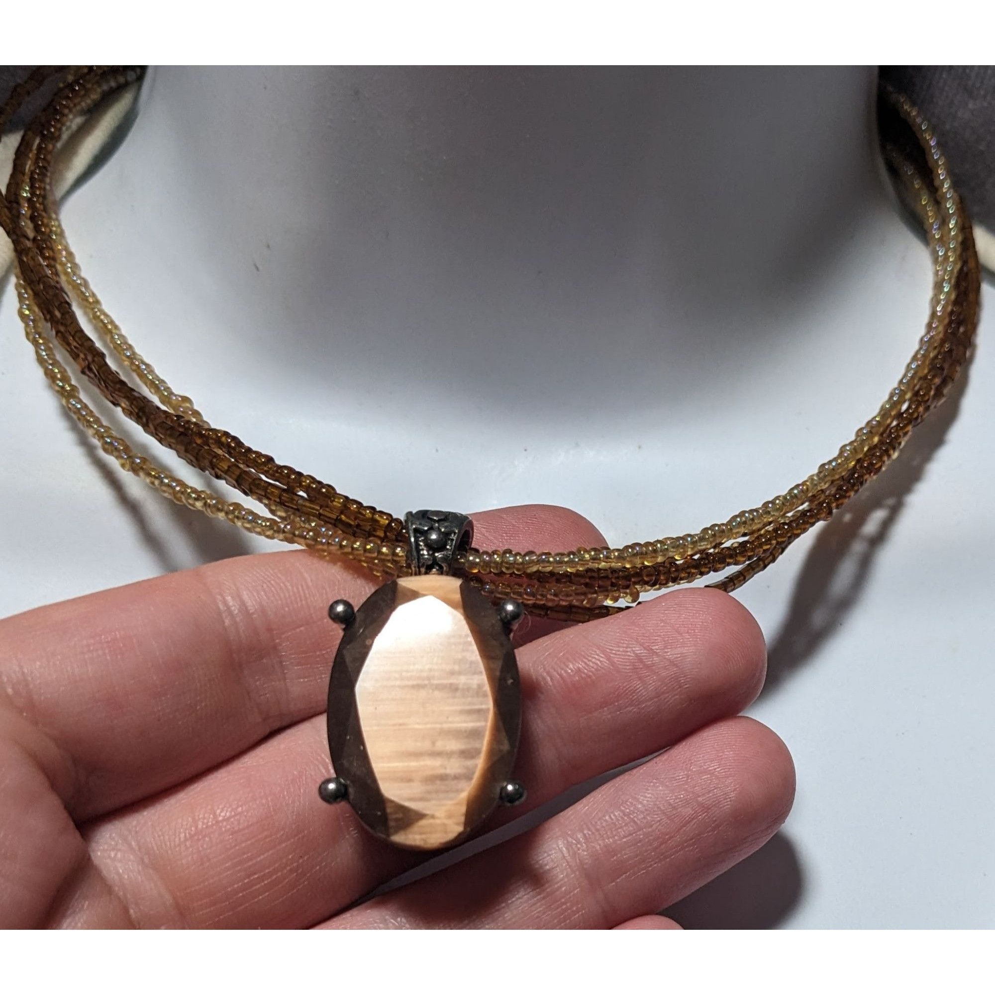 Other Premier Designs Vintage Brown Glass Pendant Necklace Size ONE SIZE - 9 Thumbnail