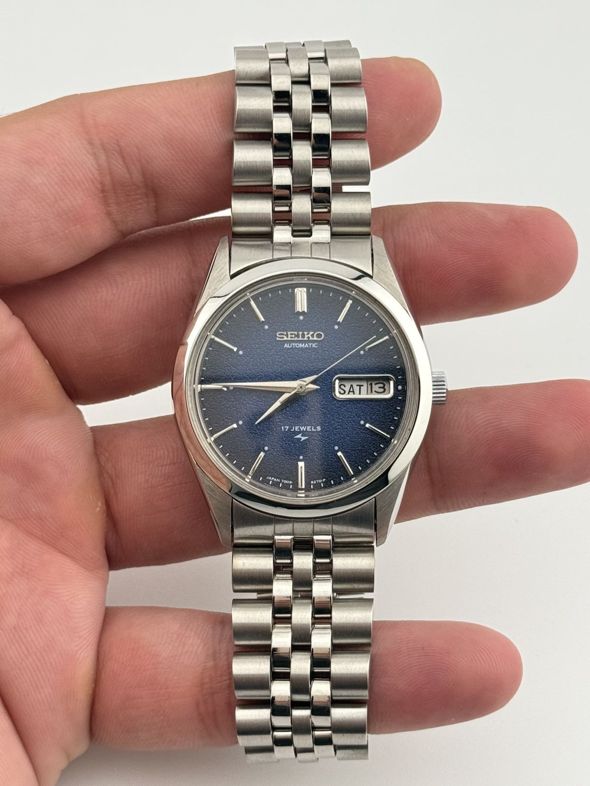 Seiko Seiko Navy Blue Textured Dial 36mm Automatic Vintage Watch Size 36 - 2 Thumbnail