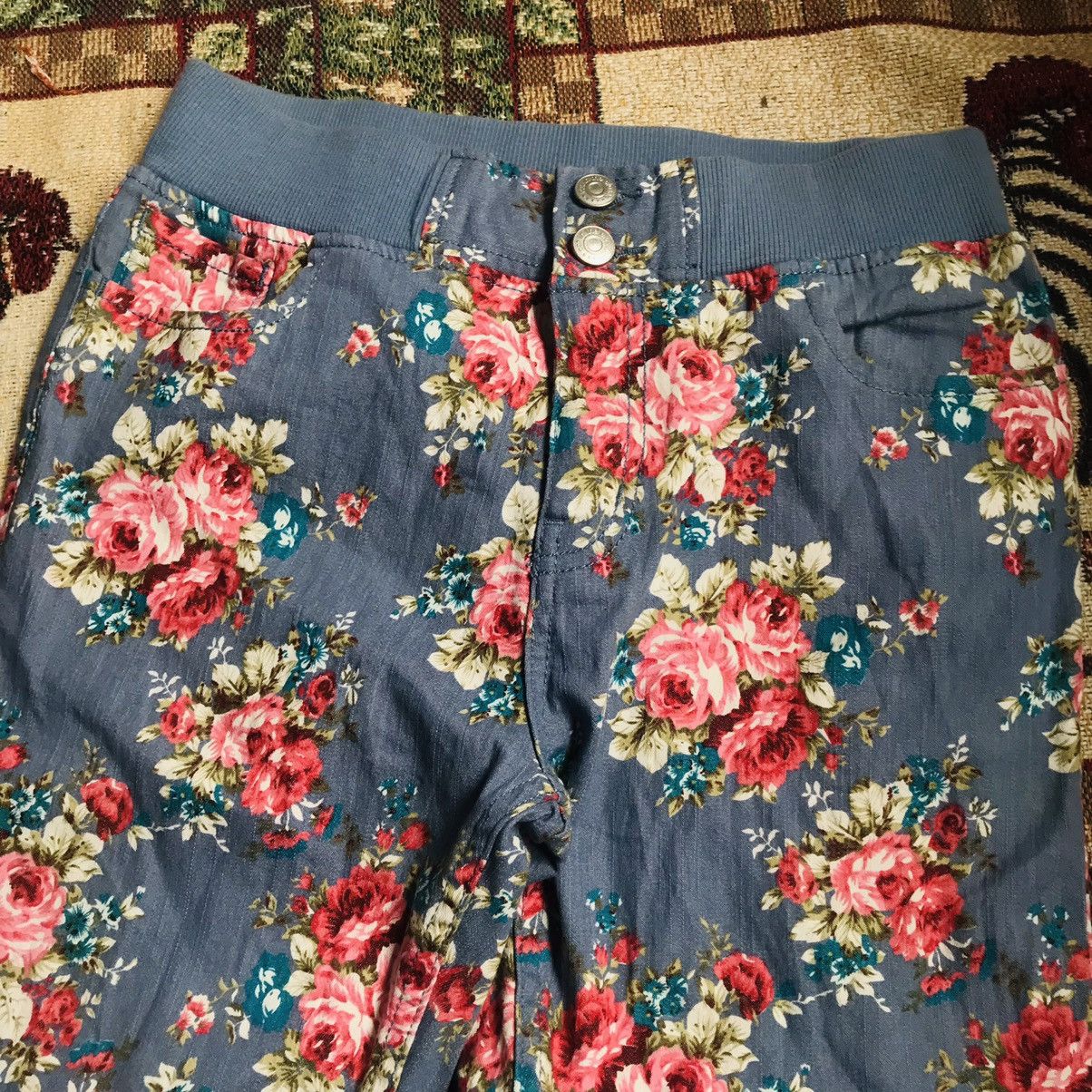 If Six Was Nine × Japanese Brand × Vintage Vintage Cat In The Closet Floral Pant Size 27" / US 4 / IT 40 - 2 Thumbnail