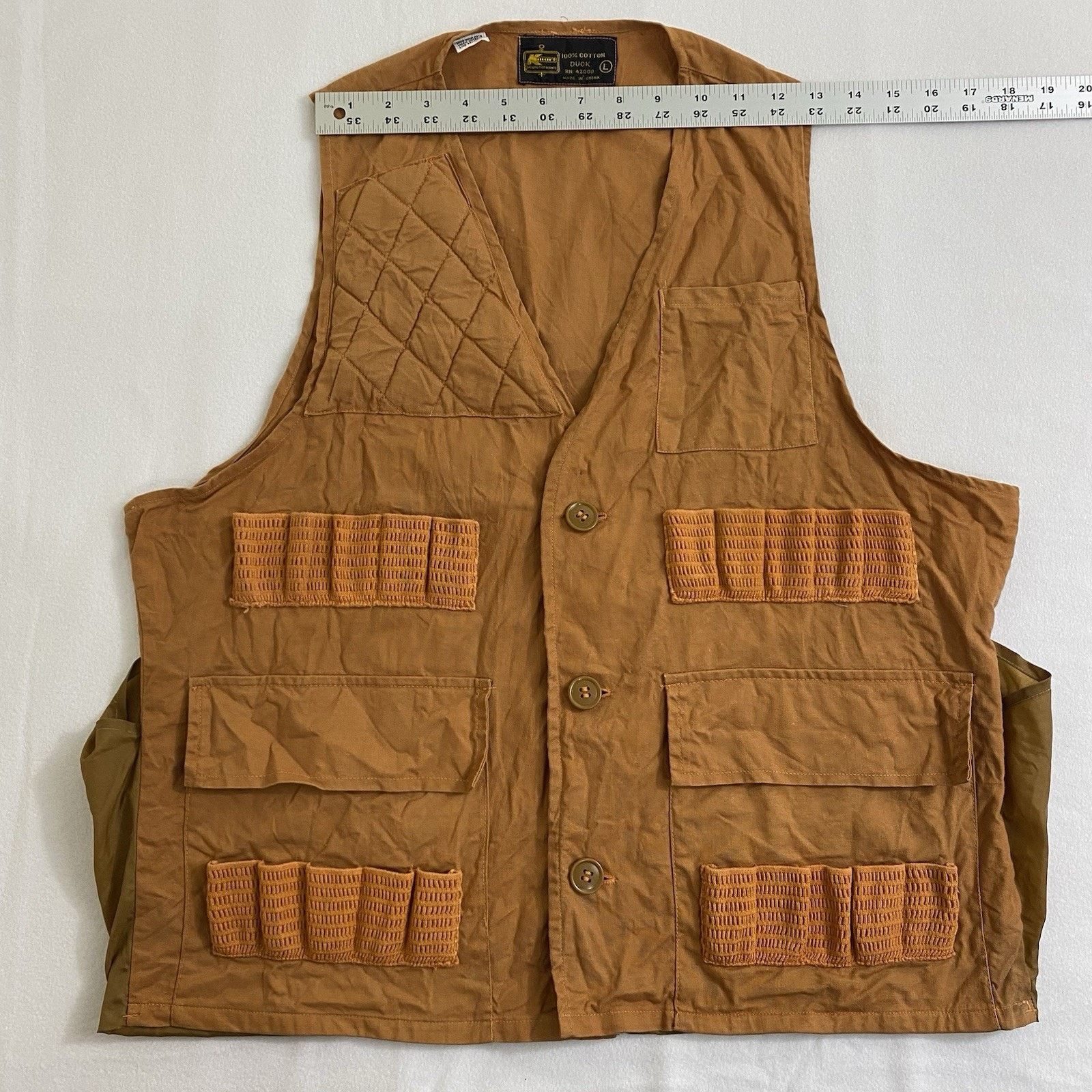 Other Vintage Mens Large Hunting Fishing Vest Jacket Duck Cotton Size US L / EU 52-54 / 3 - 5 Thumbnail