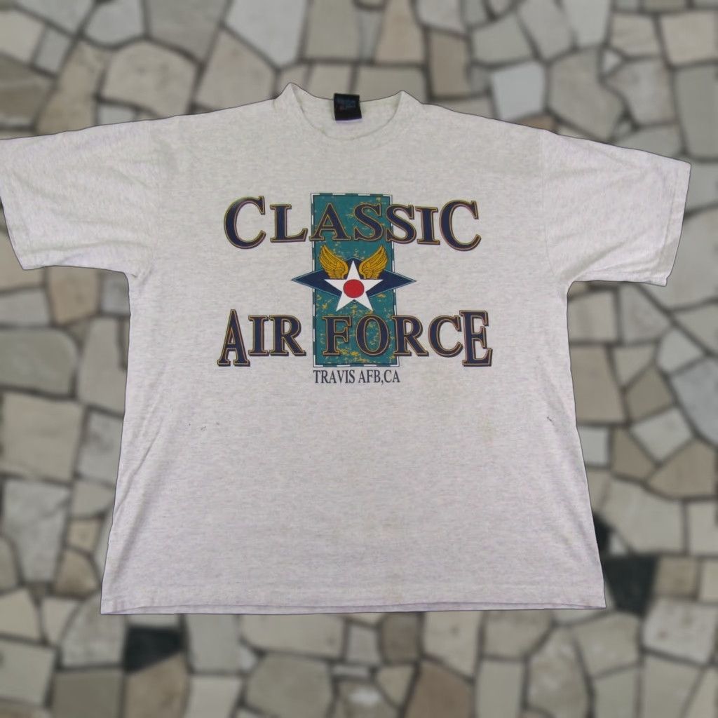 Soffe VINTAGE Soffe Air Force Shirt Adult XL Gray Graphic Print T-Shirt 90s Military California Mens Size US XL / EU 56 / 4 - 1 Thumbnail